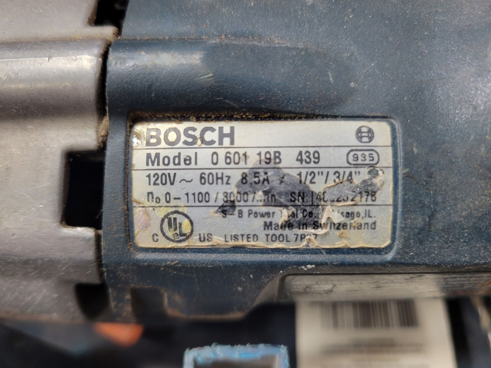 Bosch Model: 1199VSR Corded Dual Torque Hammerdrill w/ case - Image 4 of 4