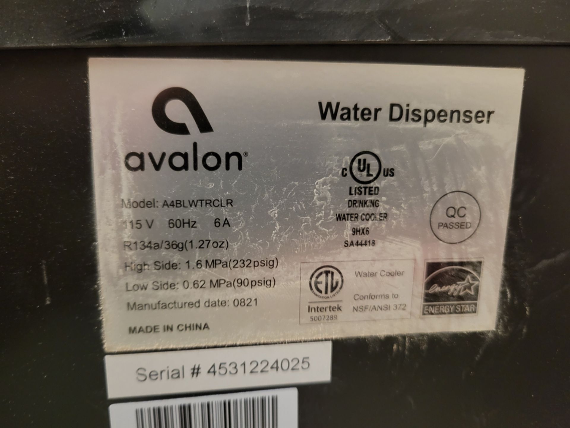 Avalon Model: A4BLWTRCLR Water Dispenser - Image 4 of 4