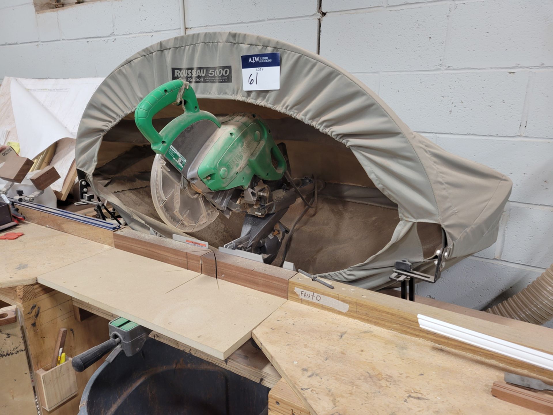 Hitachi Model: C10FSB(S) 10" Compound Miter Saw w/ Rousseau 5000 Dust Catch