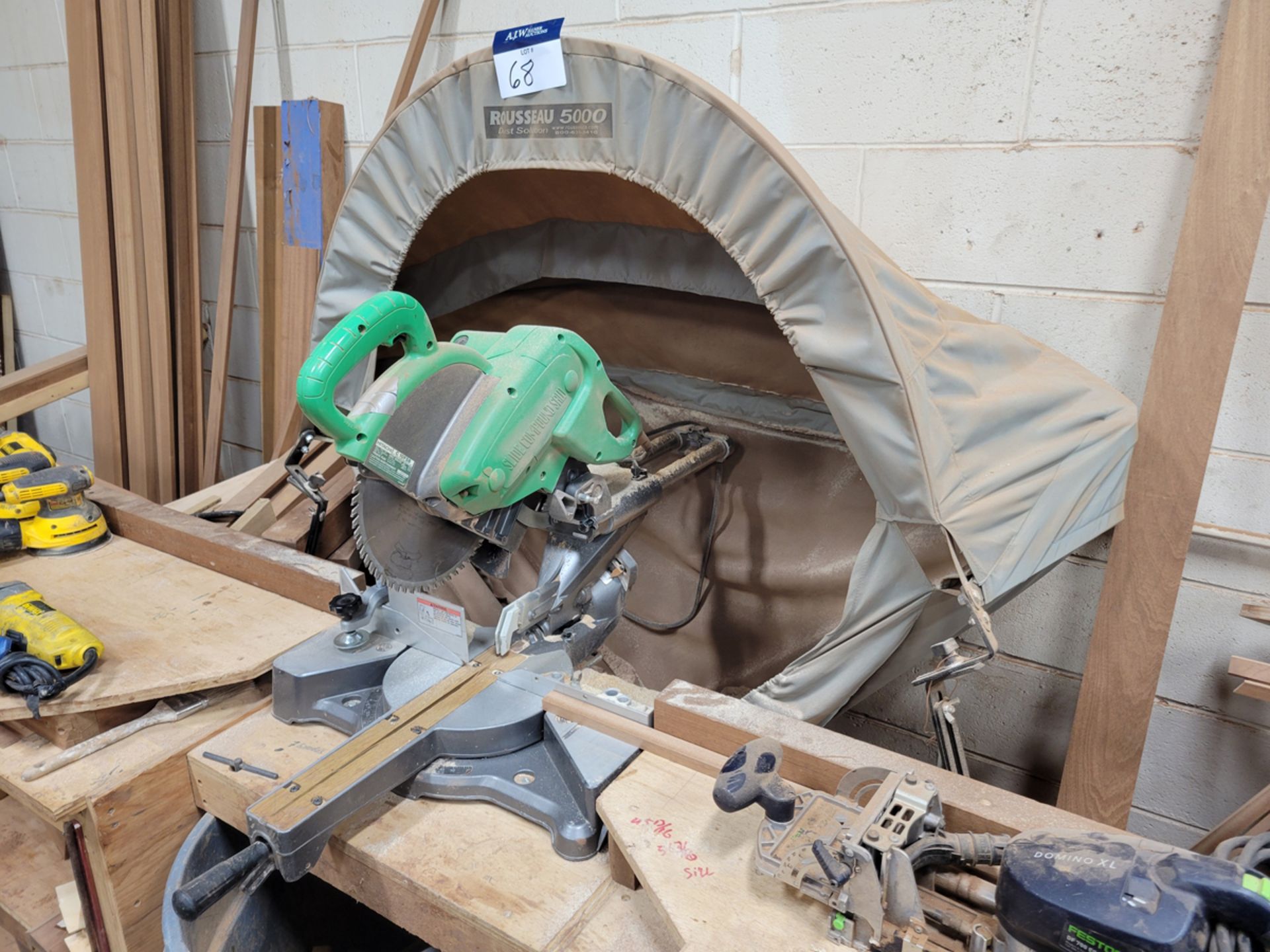 Hitachi Model: C10FSB 10" Slide Compound Miter Saw w/ Rousseau 5000 Dust Catch