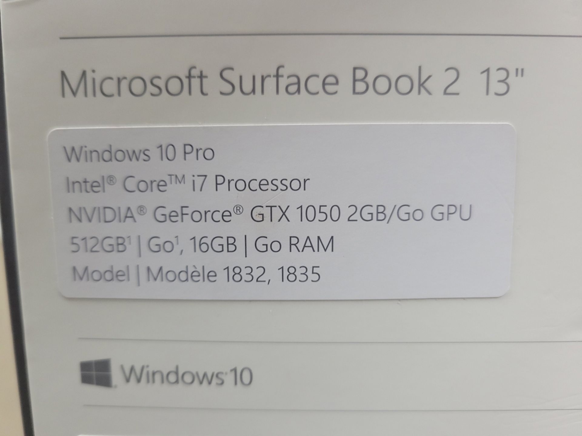 Microsoft Surface Book 2 13" w/ Intel Core i7 Processor - Image 7 of 8