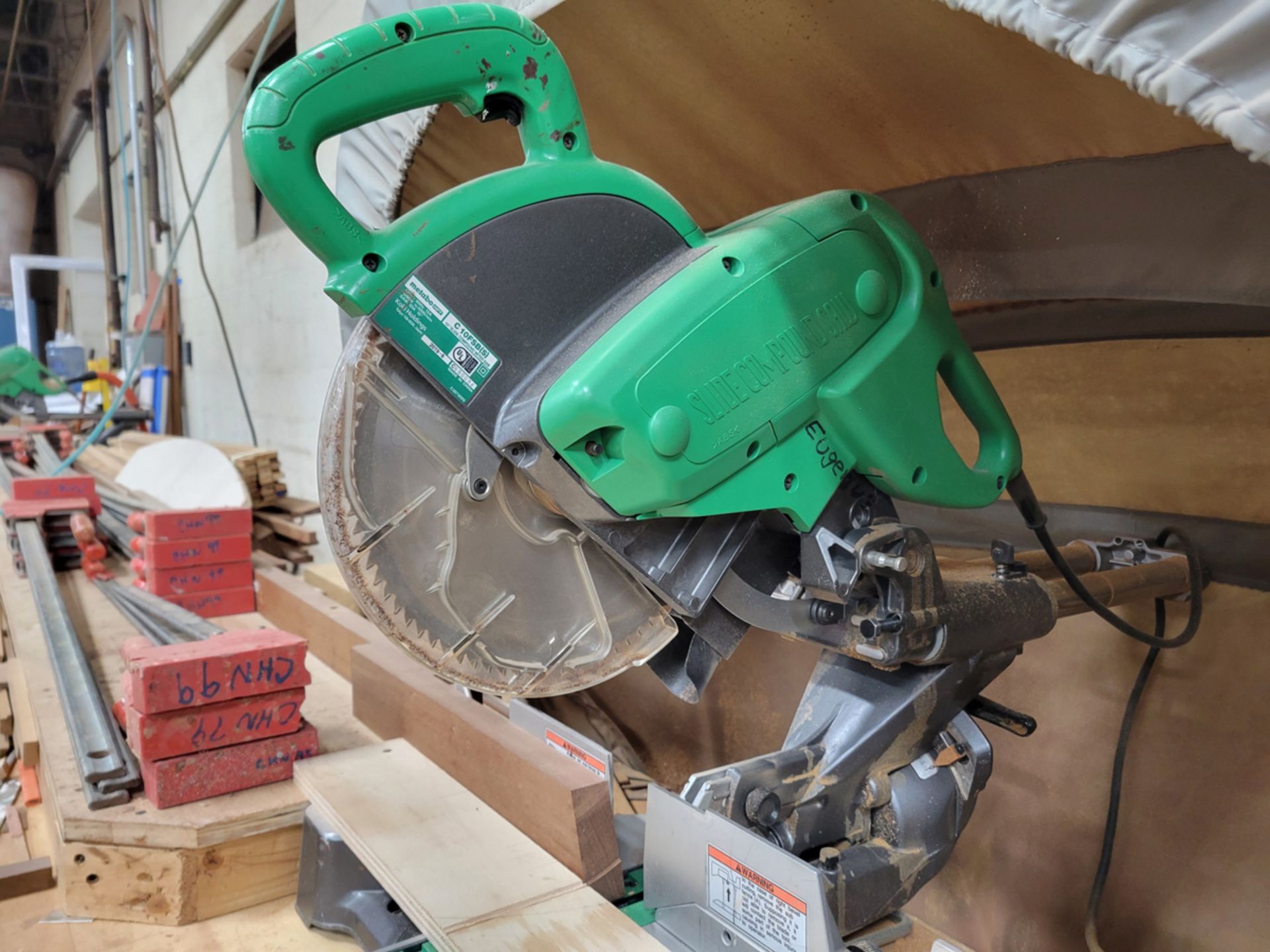 Metabo Model: C10FSB 10" Slide Compound Miter Saw w/ Rousseau 5000 Dust Catch - Image 4 of 6
