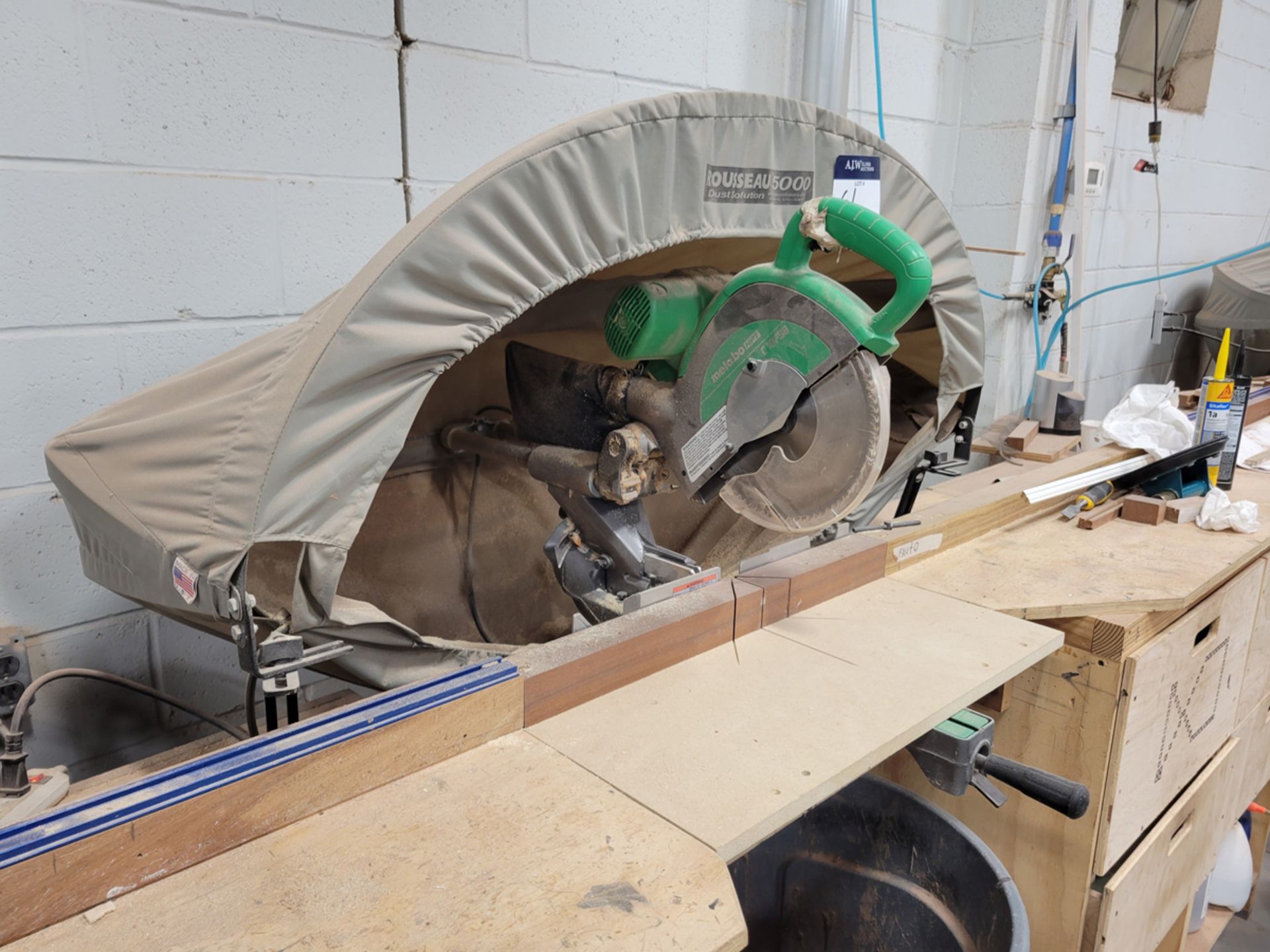 Hitachi Model: C10FSB(S) 10" Compound Miter Saw w/ Rousseau 5000 Dust Catch - Image 2 of 6