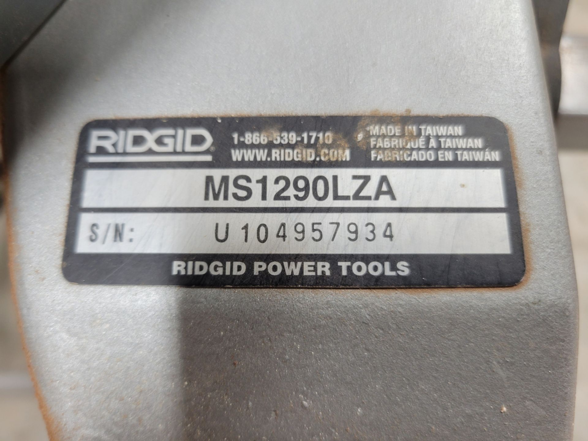 Ridgid Model: MS1290LZA 12" Miter Saw w/ Ridgid Miter Saw Utility Vehicle - Image 7 of 8