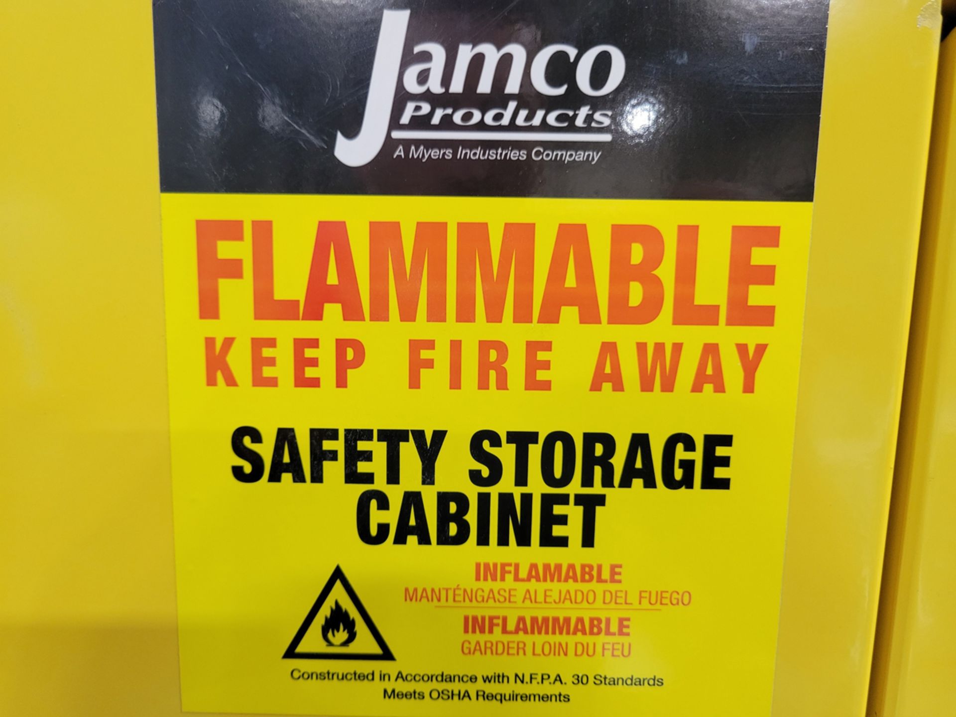 Jamco Two-Door Flammables Cabinet Model: BM90 - Image 4 of 5