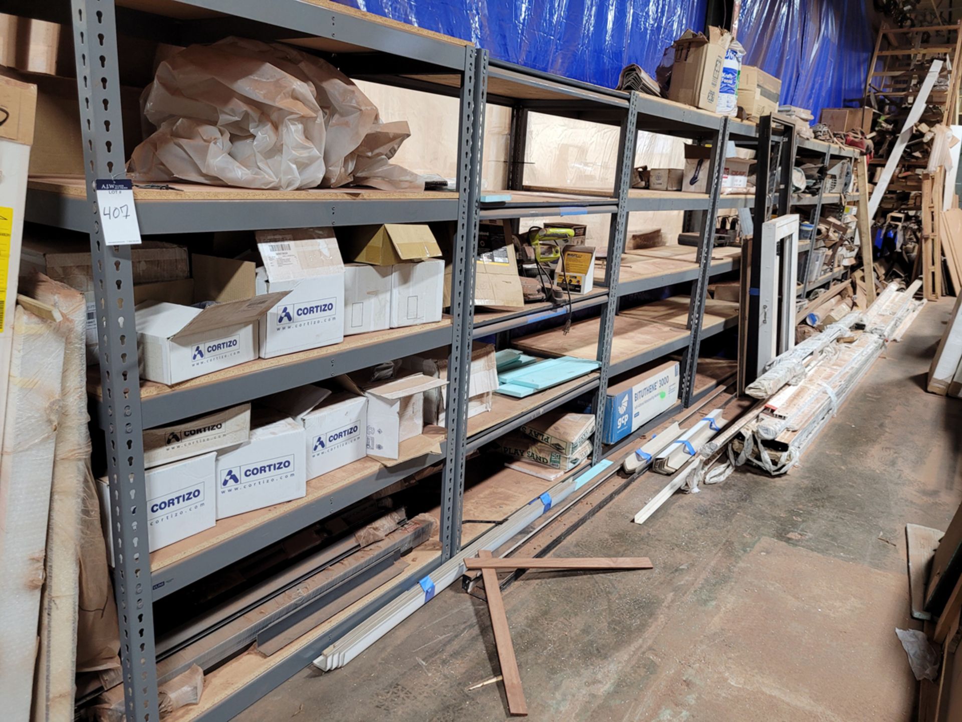 A Group of (7) Heavy Duty 5-Tier Shelving Units with Contents - Image 2 of 4