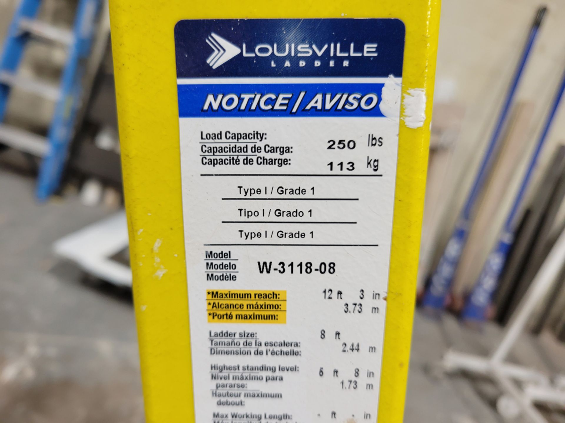 Louisville Model: W-3118-08 8' Fiberglass Step Ladder - Image 2 of 2