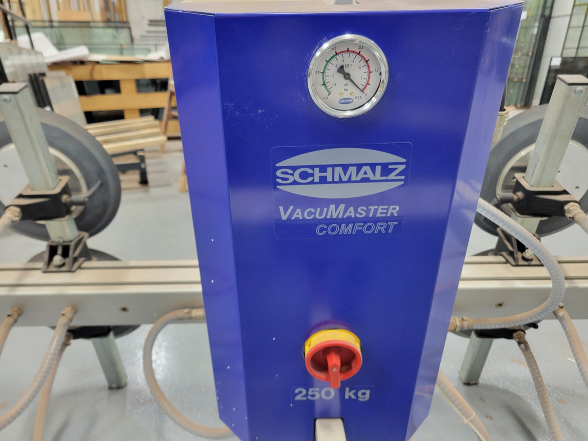 Schmalz Vacumaster Comfort 250KG Horizontal Handler w/ Schmalz 350 KG Chain Hoist Gantry setup - Image 14 of 18