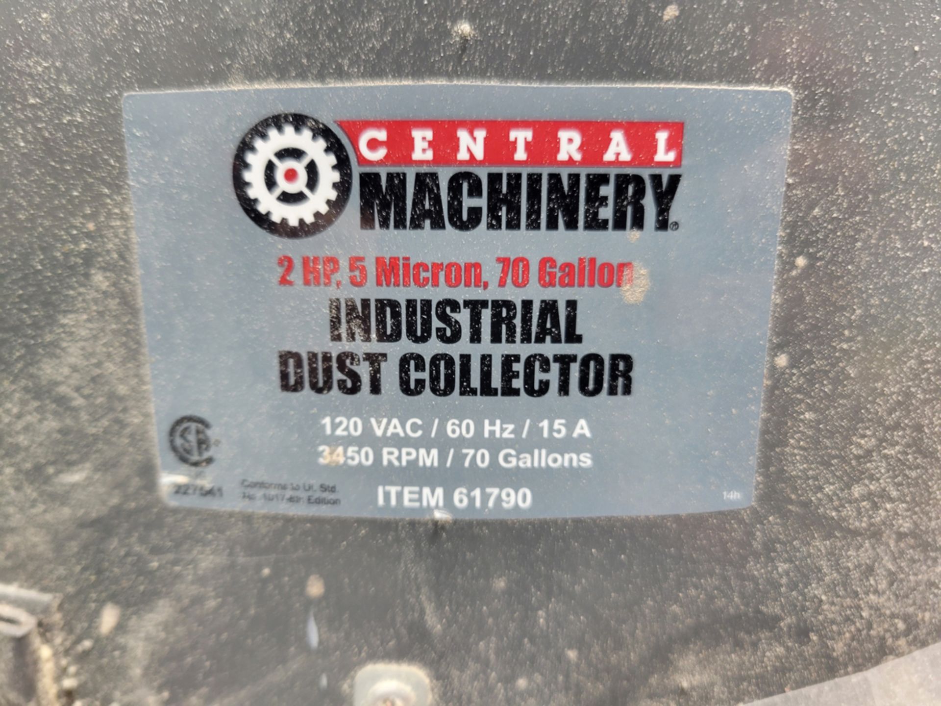 Central Machinery Industrial 70 Gallon Dust Collector - Image 5 of 5