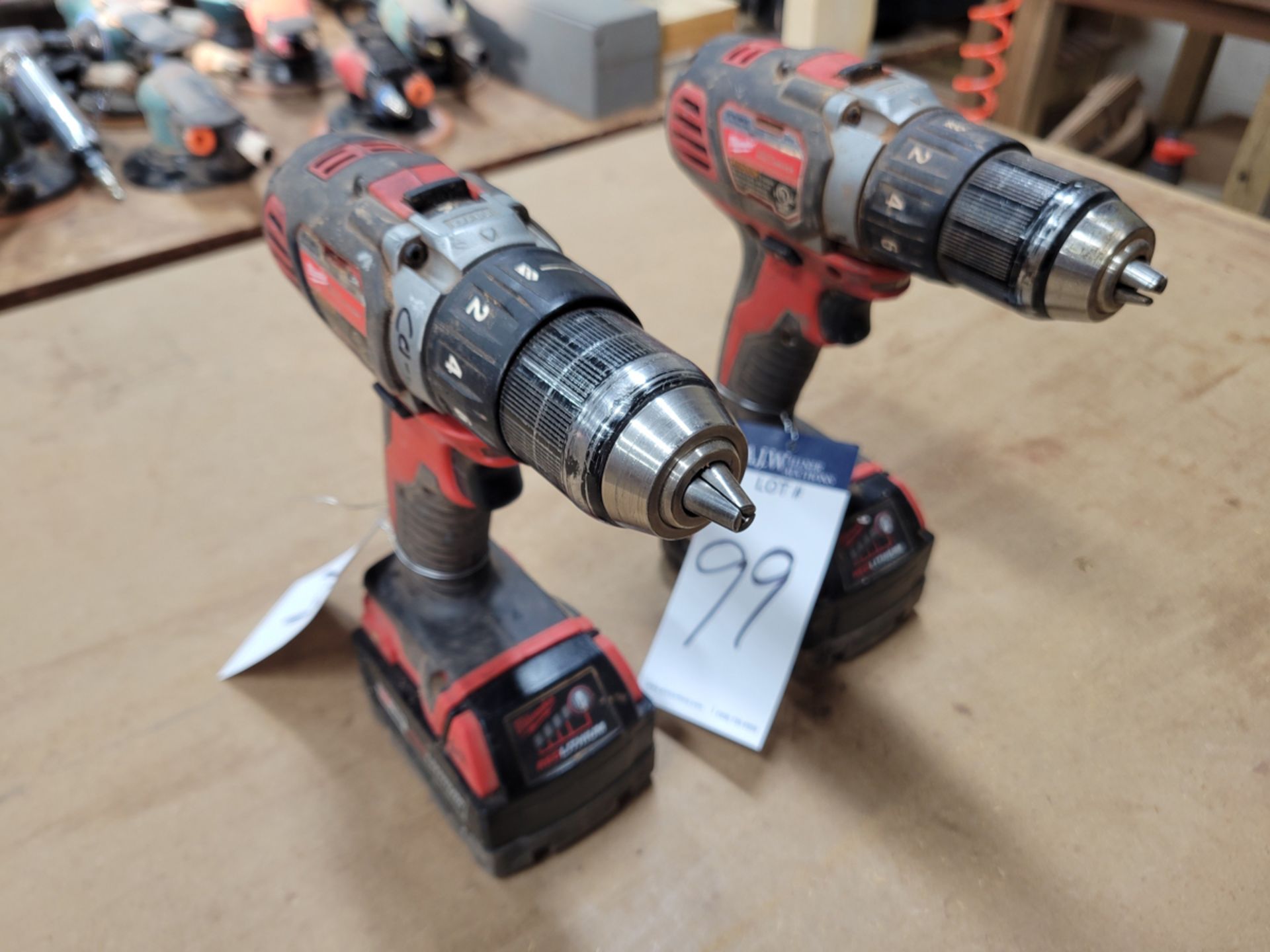 {EACH} (2) Milwaukee 18 Volt 1/2" Drill Driver w/ Battery and Charger