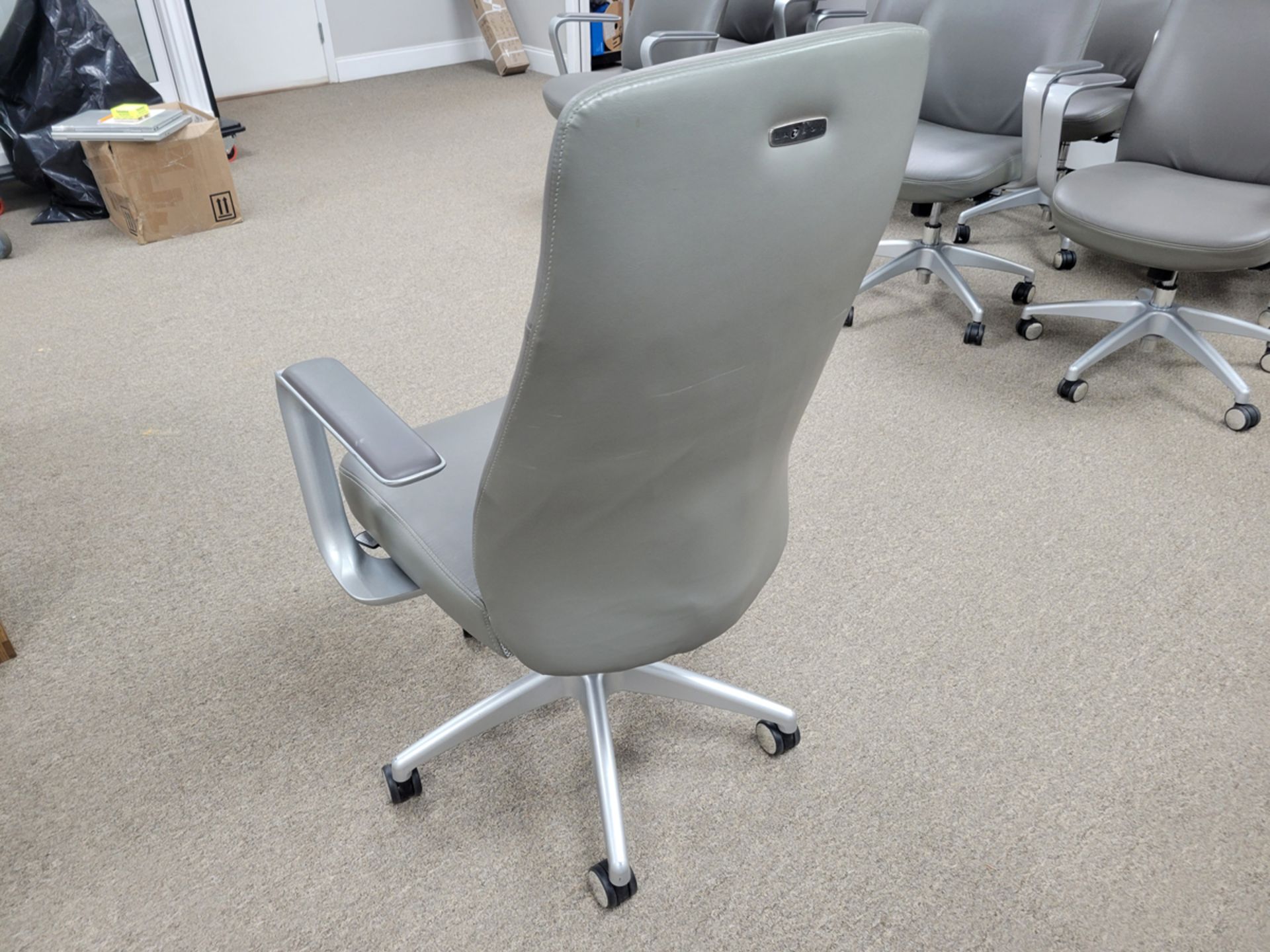 {EACH} (6) La-Z-Boy Savona Leather Upholstered Ergonomic Adjustable Swivel Managers Chair - Image 2 of 6