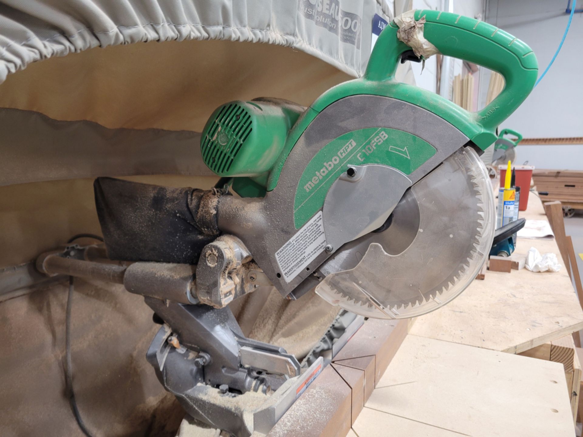 Hitachi Model: C10FSB(S) 10" Compound Miter Saw w/ Rousseau 5000 Dust Catch - Image 3 of 6