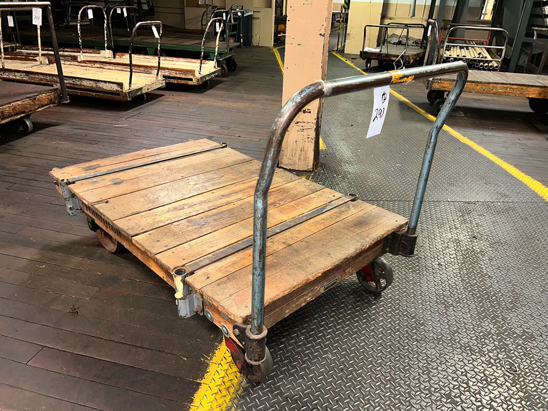 {Each} Hamilton Heavy Duty Wood Push Cart (56""x36"") - Image 2 of 3