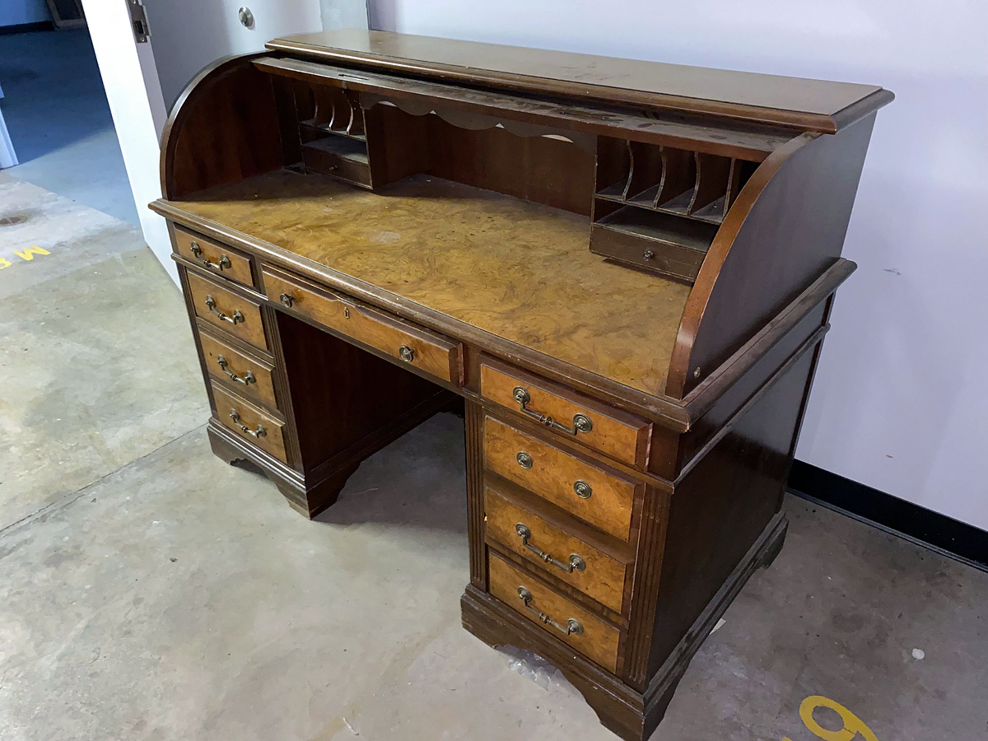 Vintage Jasper Cabinet Company Roll Top Secretary Desk - Image 3 of 12