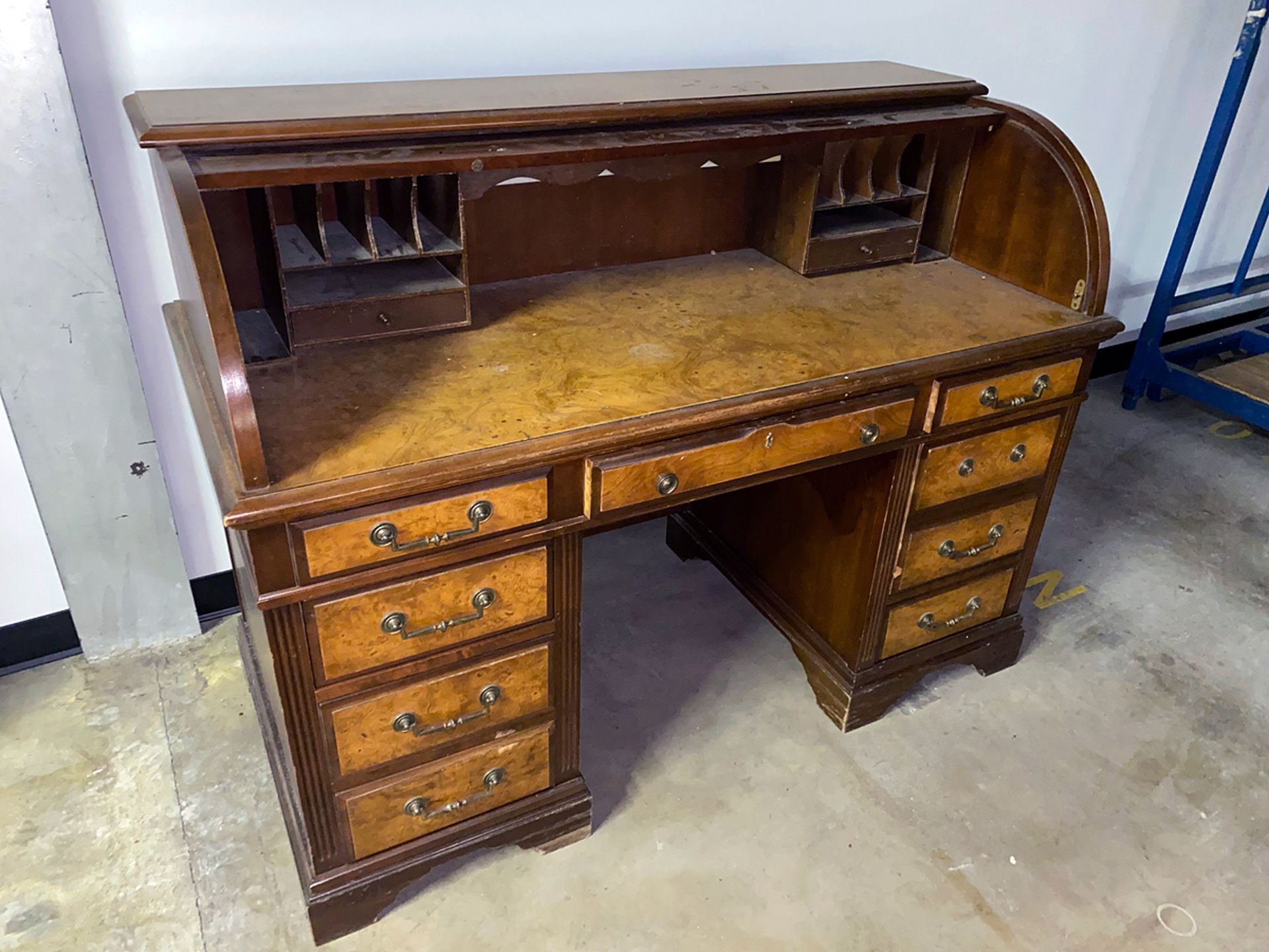Vintage Jasper Cabinet Company Roll Top Secretary Desk