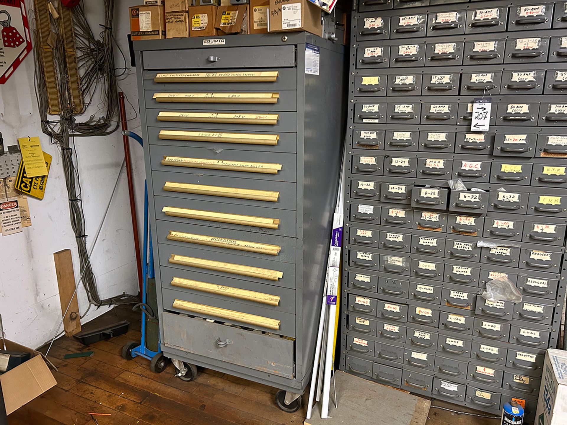 A Group of Ass't Electrical Hardware with 96-Bay Organizer and 13-Drawer Chest - Image 2 of 11