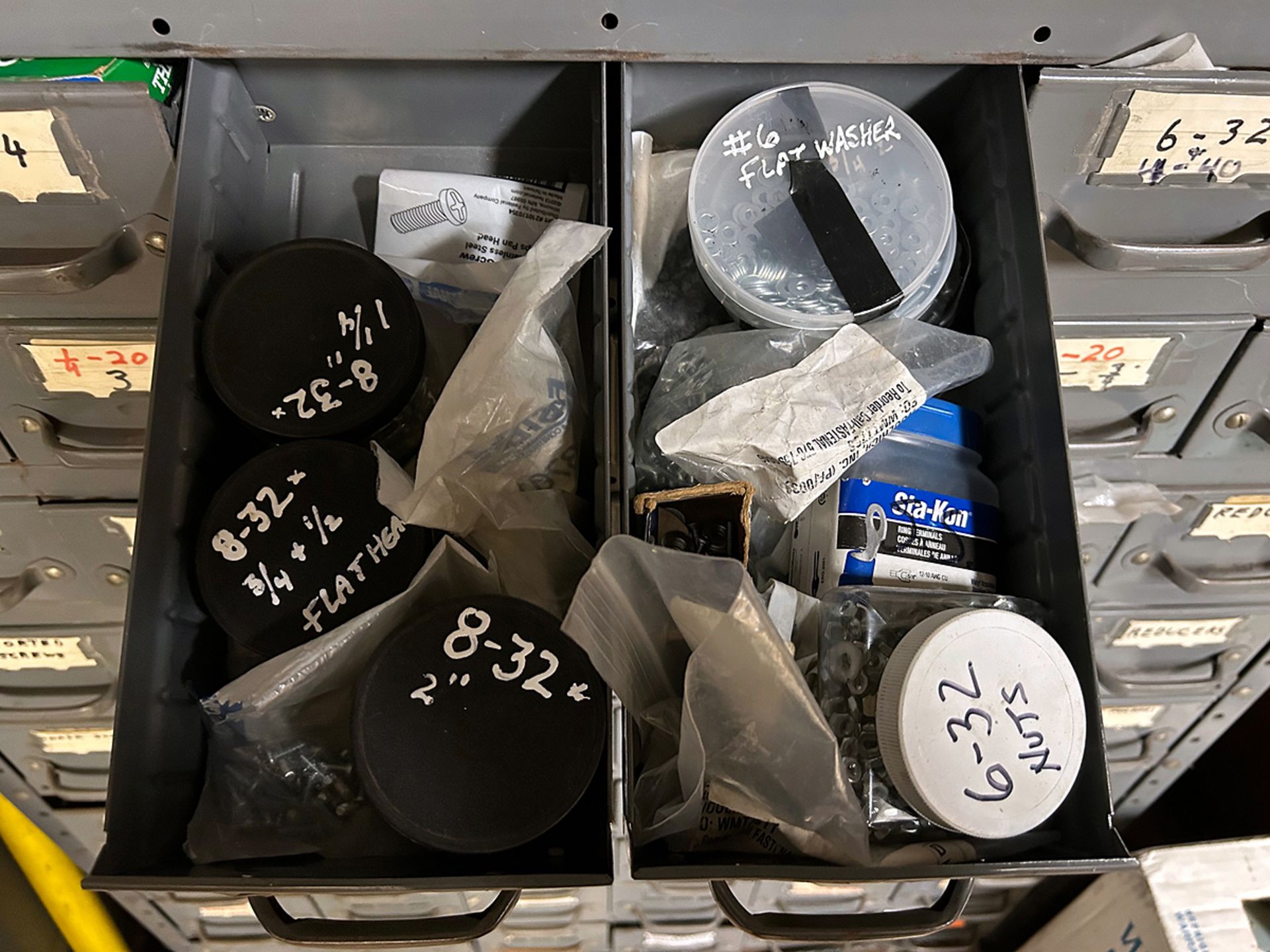 A Group of Ass't Electrical Hardware with 96-Bay Organizer and 13-Drawer Chest - Image 3 of 11