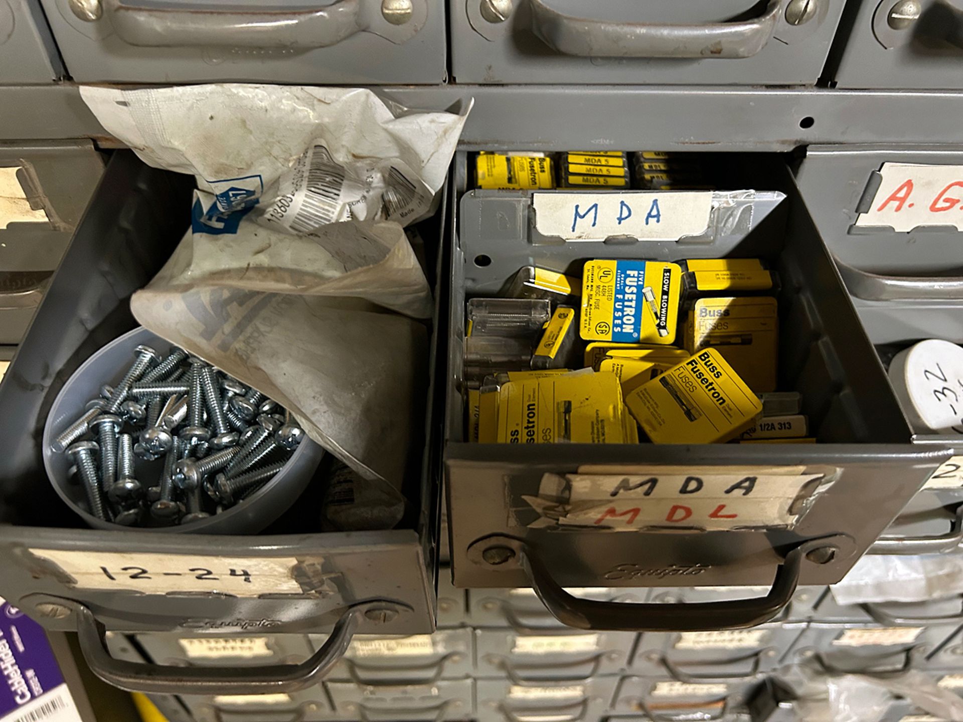 A Group of Ass't Electrical Hardware with 96-Bay Organizer and 13-Drawer Chest - Image 4 of 11