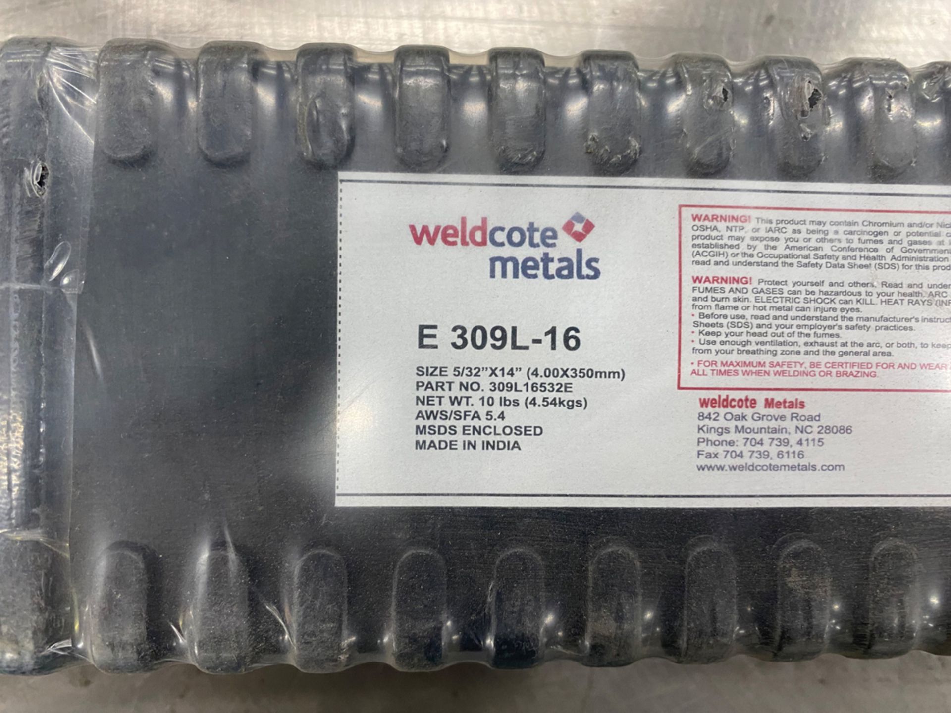 [Each] 10Lb. Container of Weldcote Metals E309L-16 5/32"x 14"Electrodes - Image 2 of 2