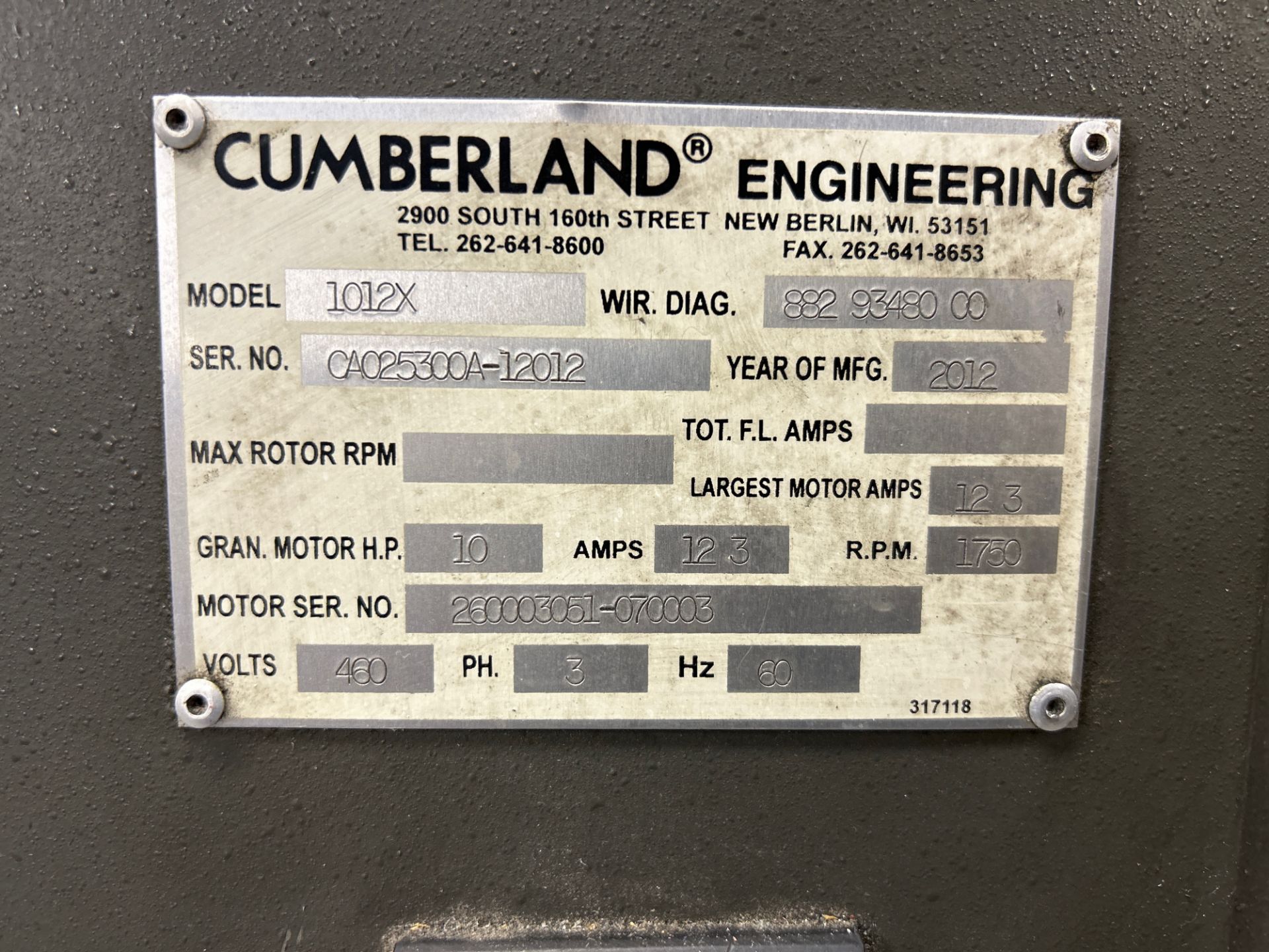 Cumberland Engineering Granulator - Image 7 of 7