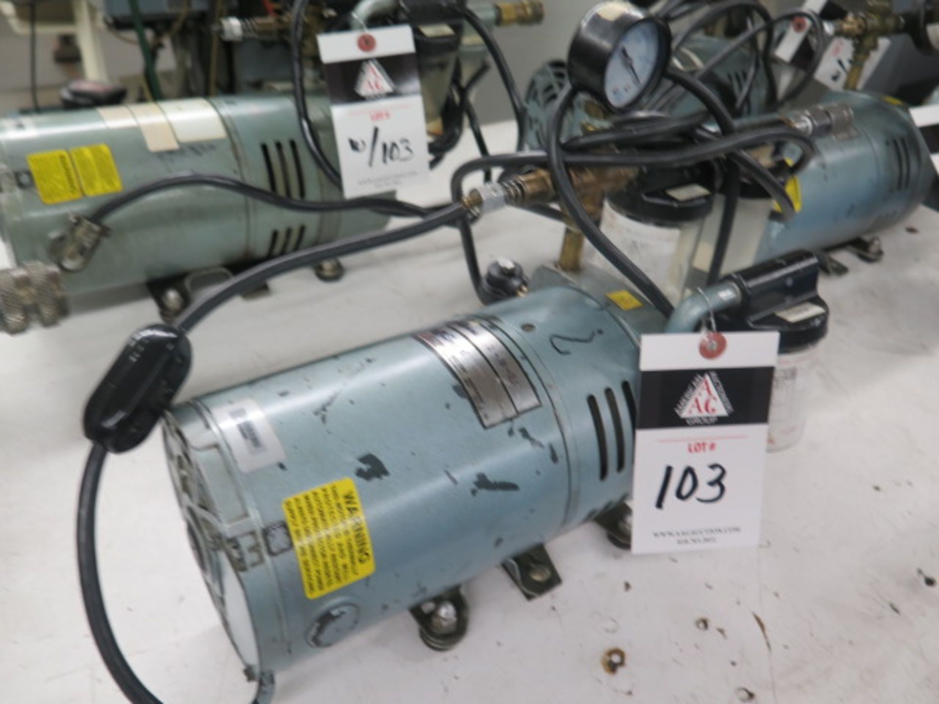 Gast Vacuum Pumps (2) (SOLD AS-IS - NO WARRANTY) - Image 3 of 6