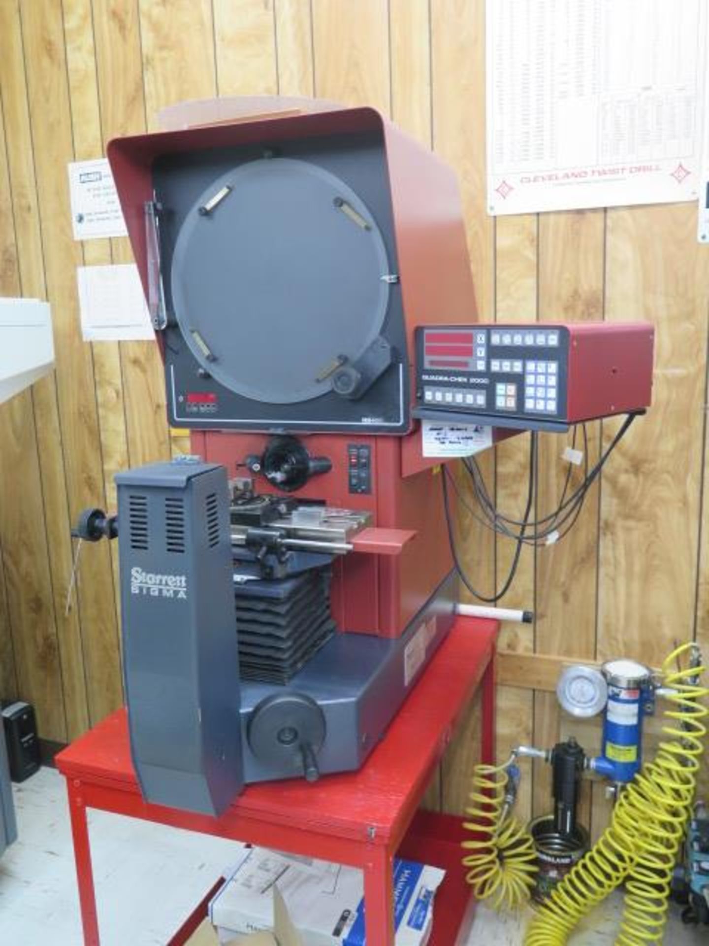 1996 Starrett HB400 15” Optical Comparator s/n 4656 w/ Quadra-Chek 2000 Programmable DRO, SOLD AS IS