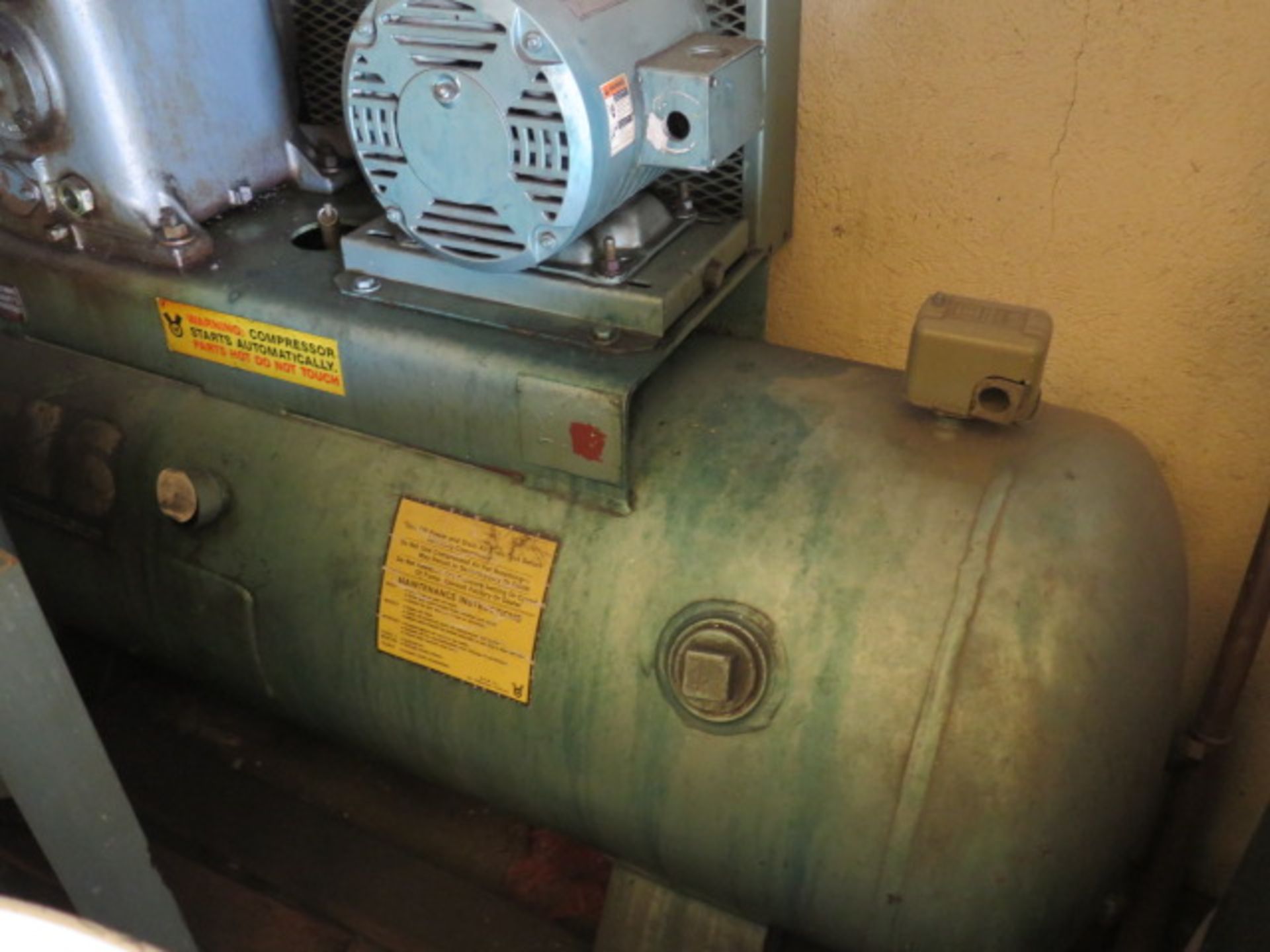 Curtis 5Hp Horizontal Air Compressor w/ 80 Gallon Tank (SOLD AS-IS - NO WARRANTY) - Image 3 of 5