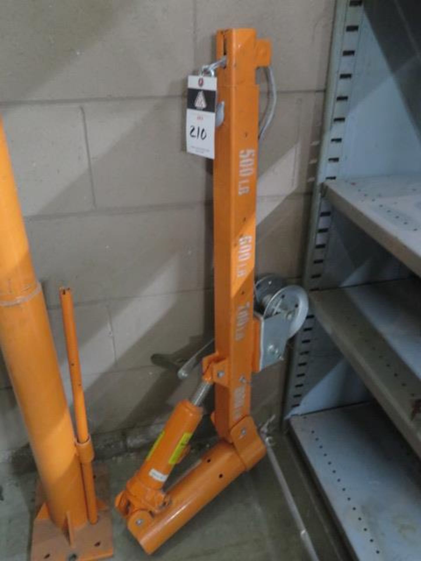 1000 Lb Cap Floor Mounted Hydraulic Jib w/ Cable Hoist (SOLD AS-IS - NO WARRANTY) - Image 2 of 4