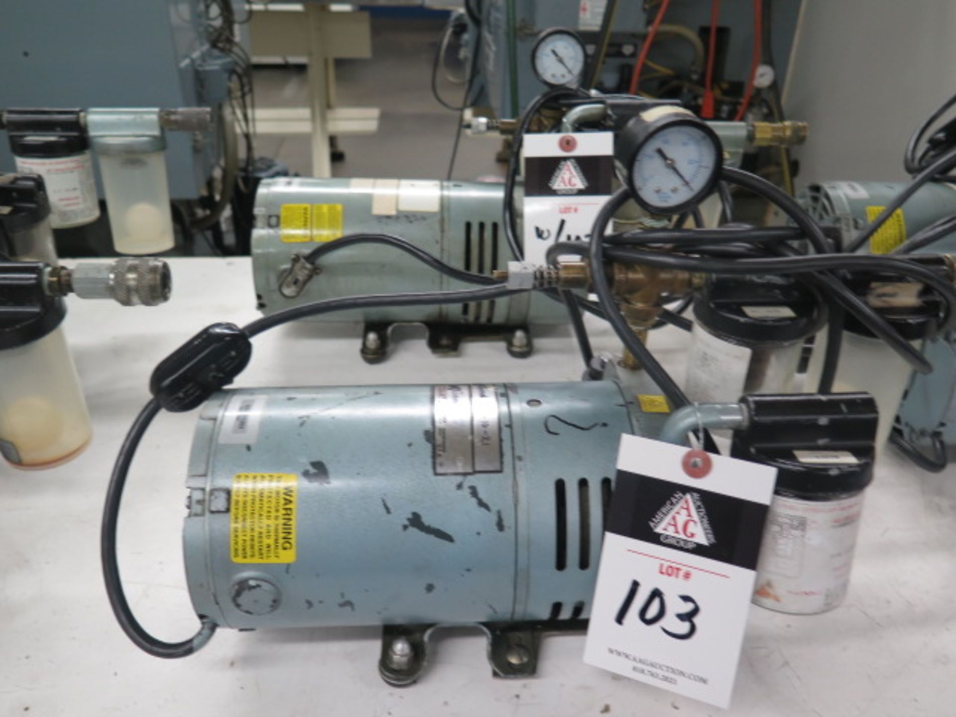 Gast Vacuum Pumps (2) (SOLD AS-IS - NO WARRANTY)