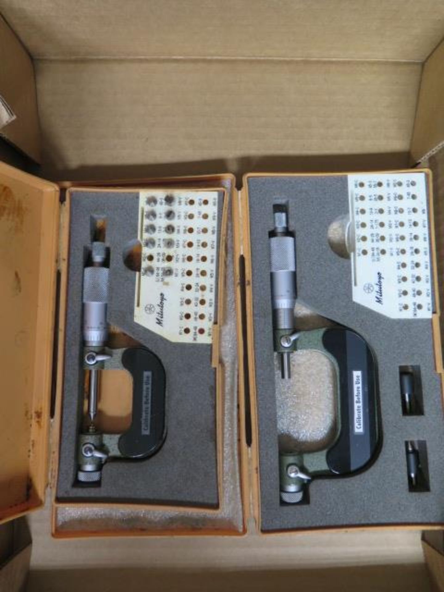 Mitutoyo 0-1" and 1"-2" Thread Pitch Mics (2) (SOLD AS-IS - NO WARRANTY) - Image 2 of 4