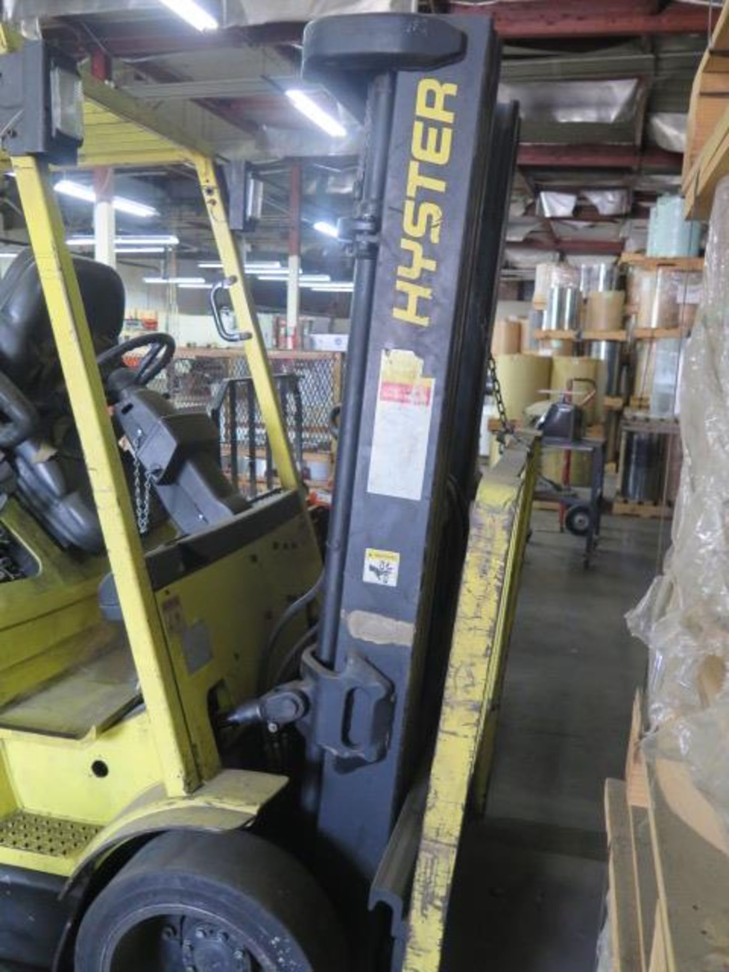 Hyster 50 5000 Lb Cap LPG Forklift (NEEDS REPAIR) w/ 3-Stage, Side Shift, Cushion Tires, SOLD AS IS - Image 3 of 13