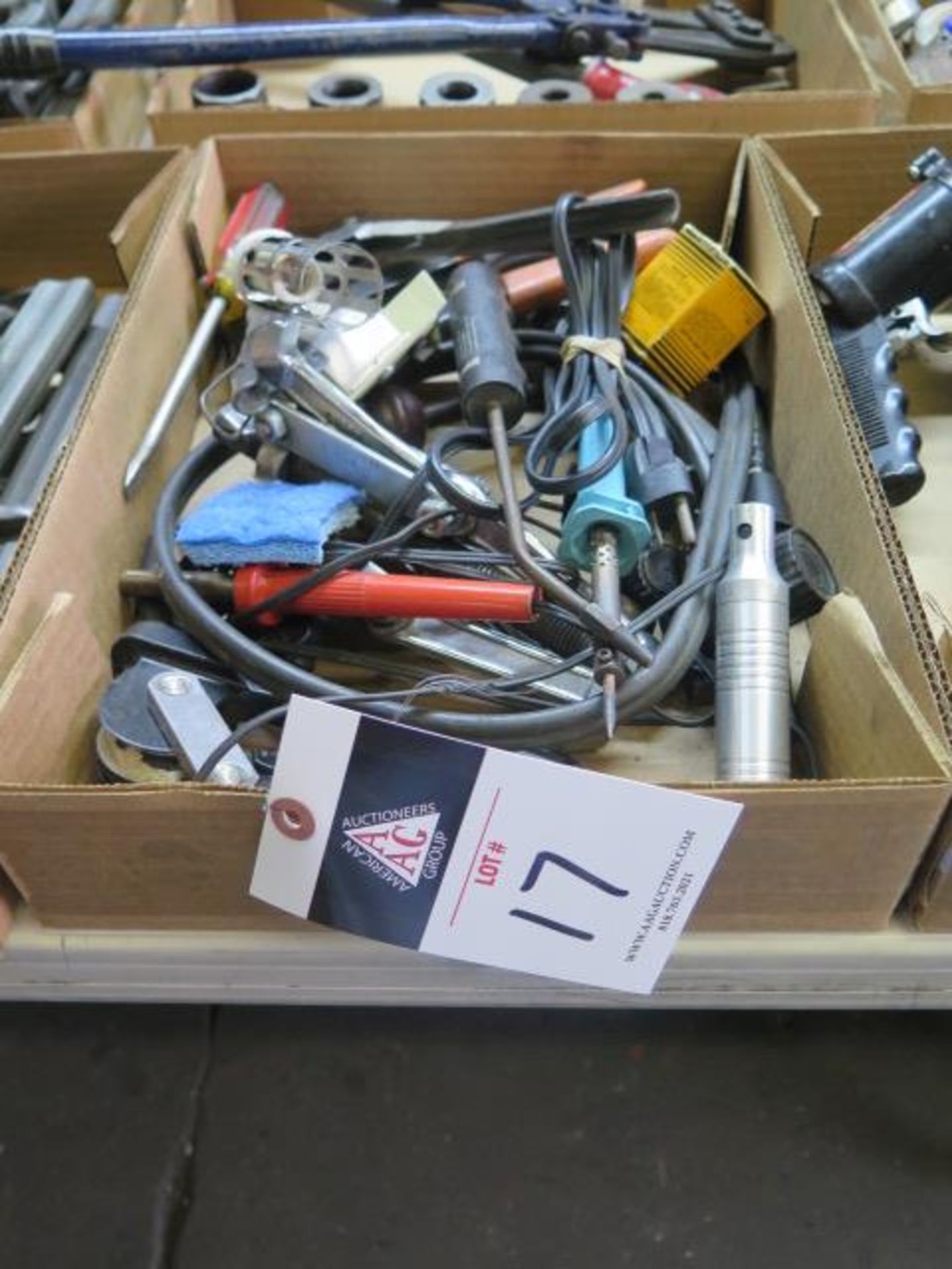 Soldering Irons, Torch, Tube Bender, Wheel Puller and Misc (SOLD AS-IS - NO WARRANTY)