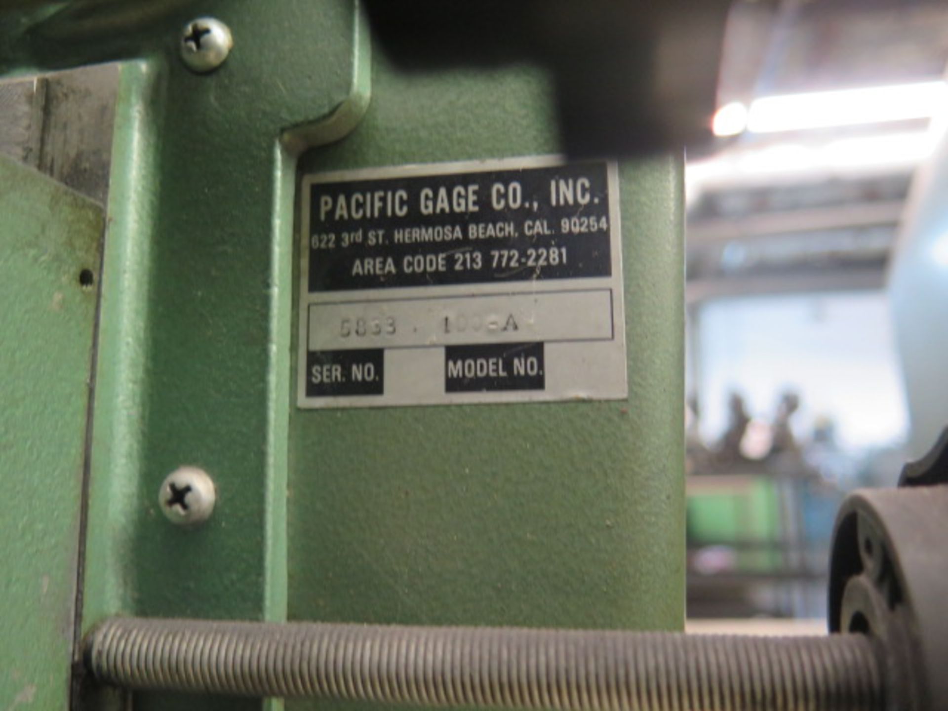 Pacific Gage Optical Comparator w/ Dial Indicator Readouts (SOLD AS-IS - NO WARRANTY) - Image 8 of 9