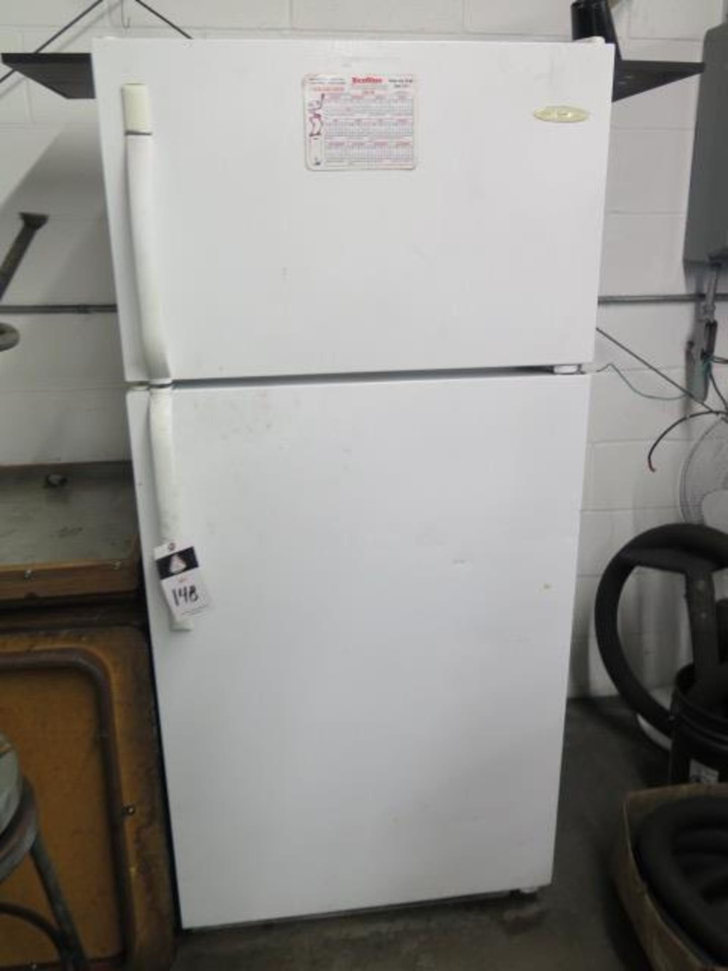 Refrigerator, Microwave, Chairs and Shelving (SOLD AS-IS - NO WARRANTY)