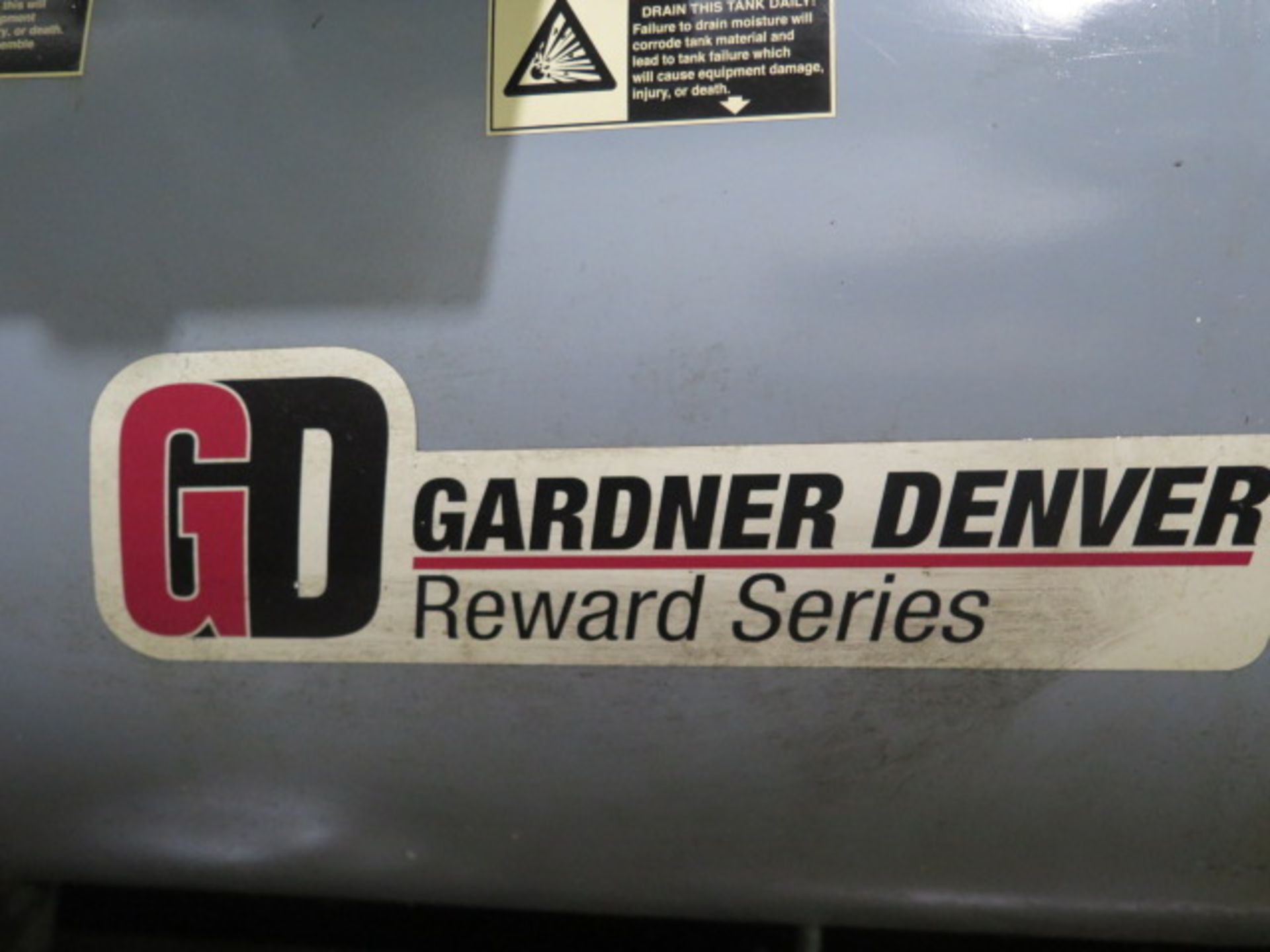 Gardner Denver HR10-12 10Hp Horizontal Air Compressor w/ 2-Stage Pump, 120 Gallon Tank, SOLD AS IS - Image 7 of 9