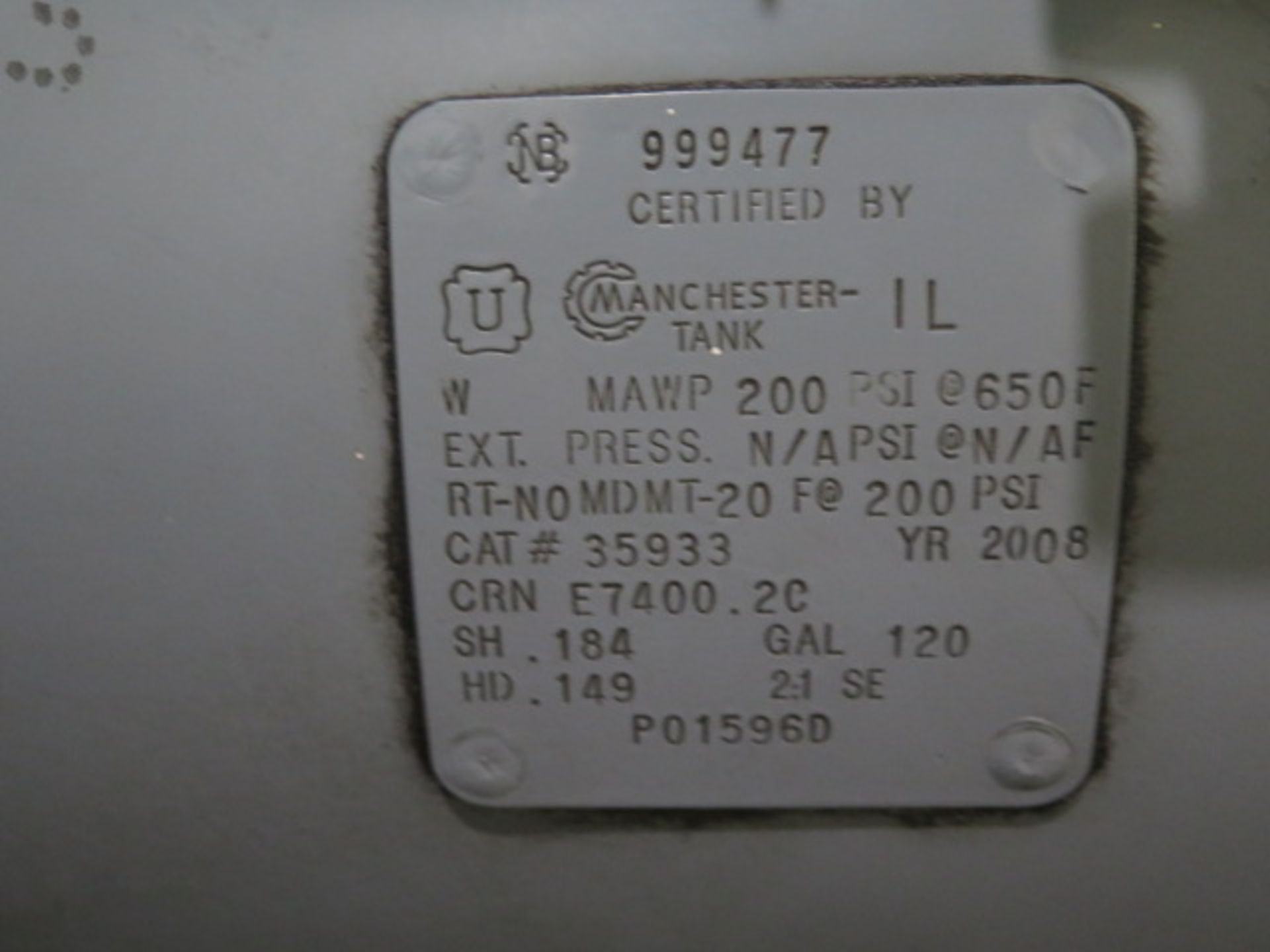 Gardner Denver HR10-12 10Hp Horizontal Air Compressor w/ 2-Stage Pump, 120 Gallon Tank, SOLD AS IS - Image 8 of 9