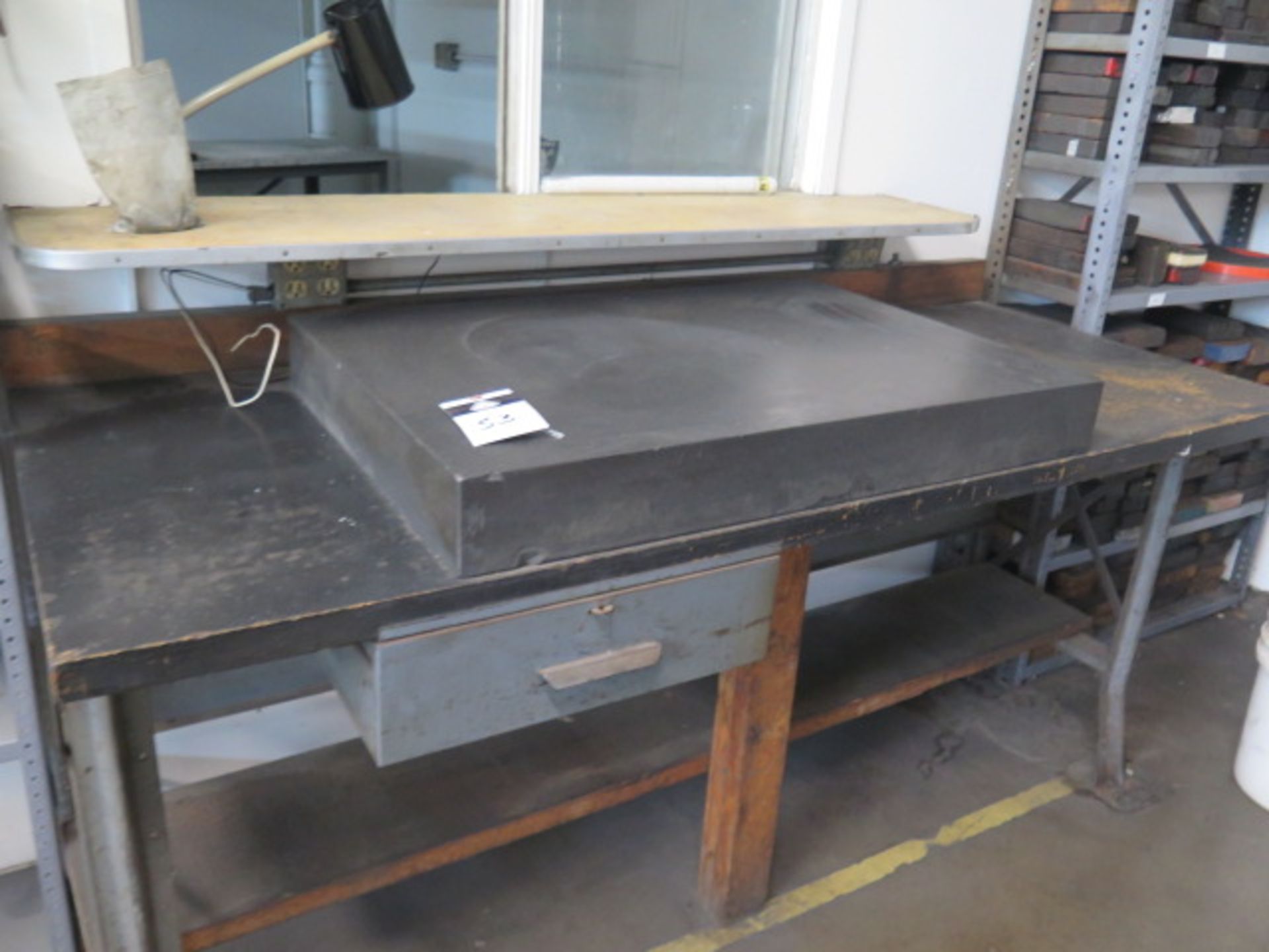24" x 36" x 4" Granite Surface Plate w/ Table (SOLD AS-IS - NO WARRANTY)