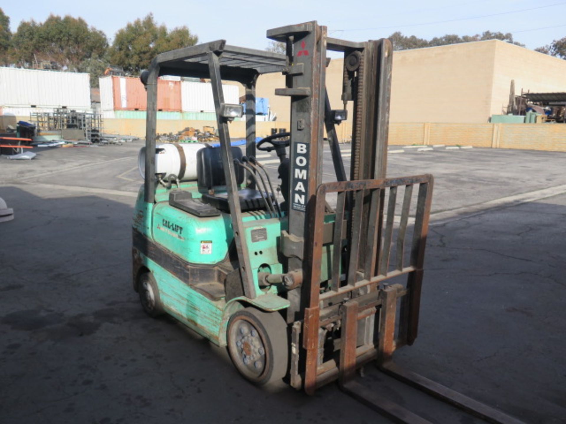 Mitsubishi FGC25K 5000 Lb Cap LPG Forklift s/n AF82C-02662 w/ 2-Stage Mast, Side Shift, SOLD AS IS - Image 2 of 14