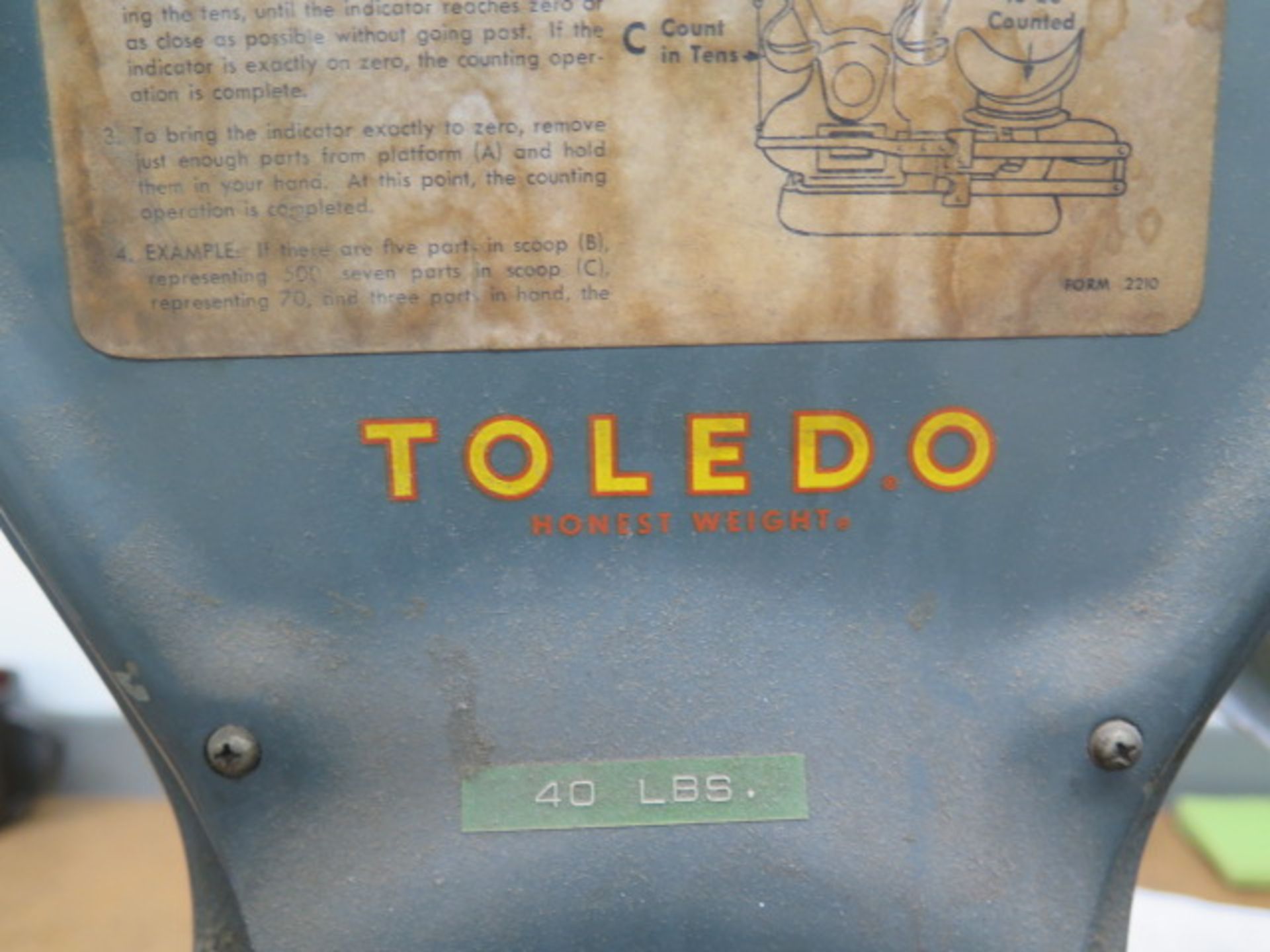 Toledo mdl. 3410 40 Lb Cap Counting Scale (SOLD AS-IS - NO WARRANTY) - Image 6 of 6