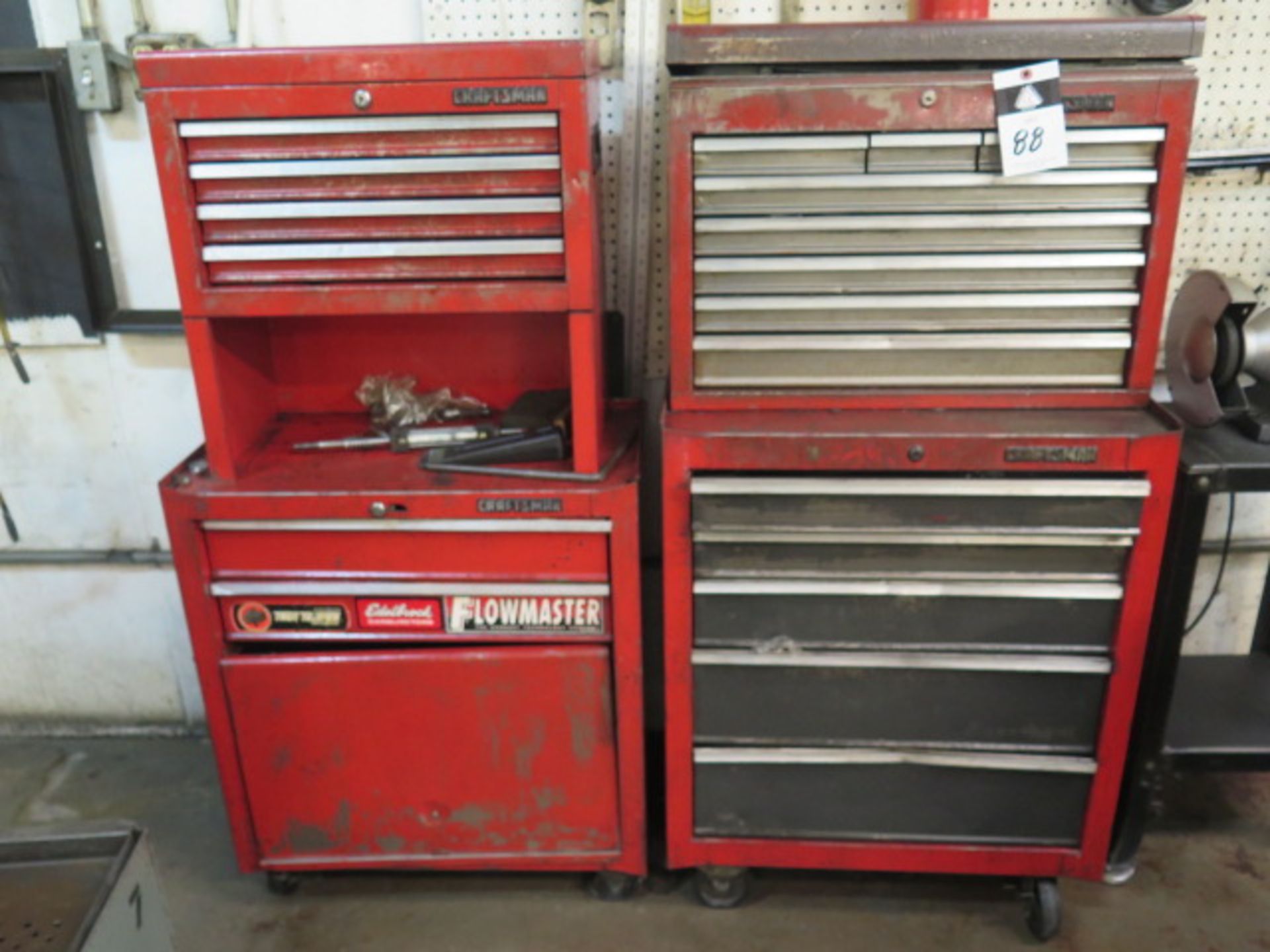 Craftsman Roll-A-Wat Tool Boxes (2) w/ Misc (SOLD AS-IS - NO WARRANTY)