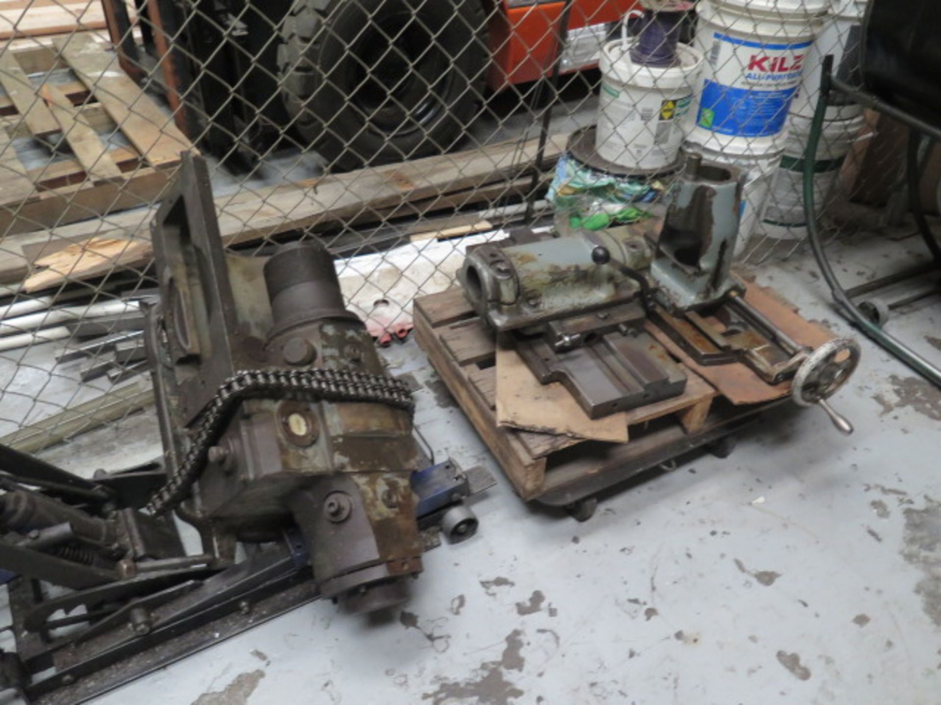 Repair Parts, Motors, Electrical, Vibratory Feeders and Misc w/ Shelves (SOLD AS-IS - NO WARRANTY)