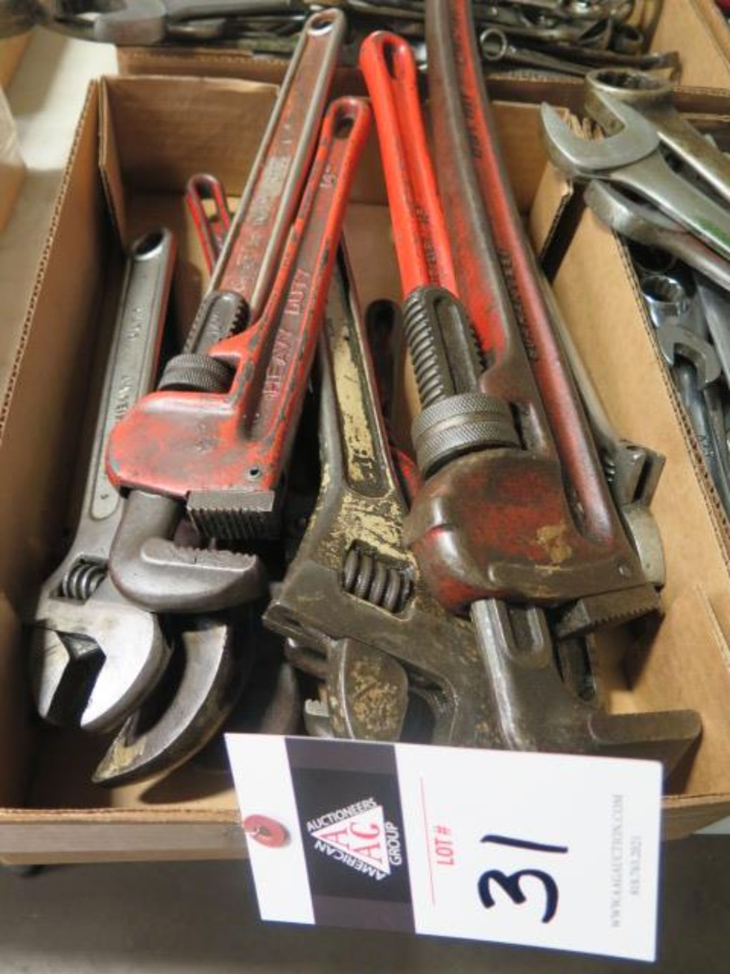 Pipe Wrenches and Adjustable Wrenches (SOLD AS-IS - NO WARRANTY)