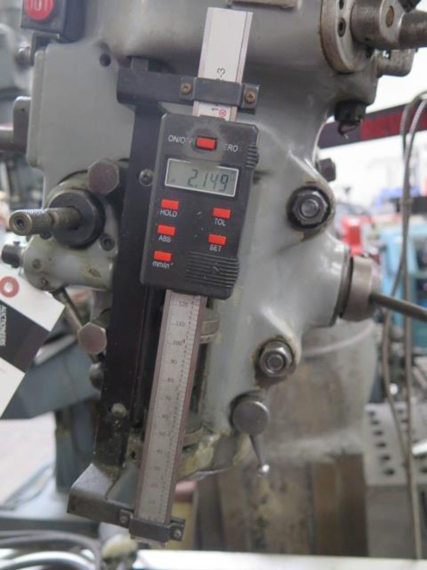 Bridgeport Vertical Mill s/n 171888 w/ Newall Sapphire Programmable DRO, Digital "Z" Scale, Kurt - Image 7 of 17