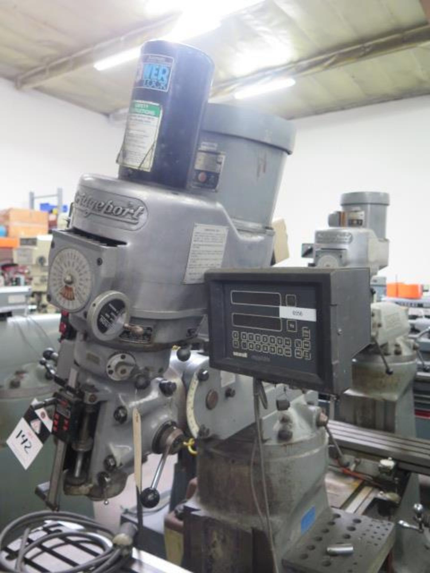 Bridgeport Vertical Mill s/n 171888 w/ Newall Sapphire Programmable DRO, Digital "Z" Scale, Kurt - Image 4 of 17