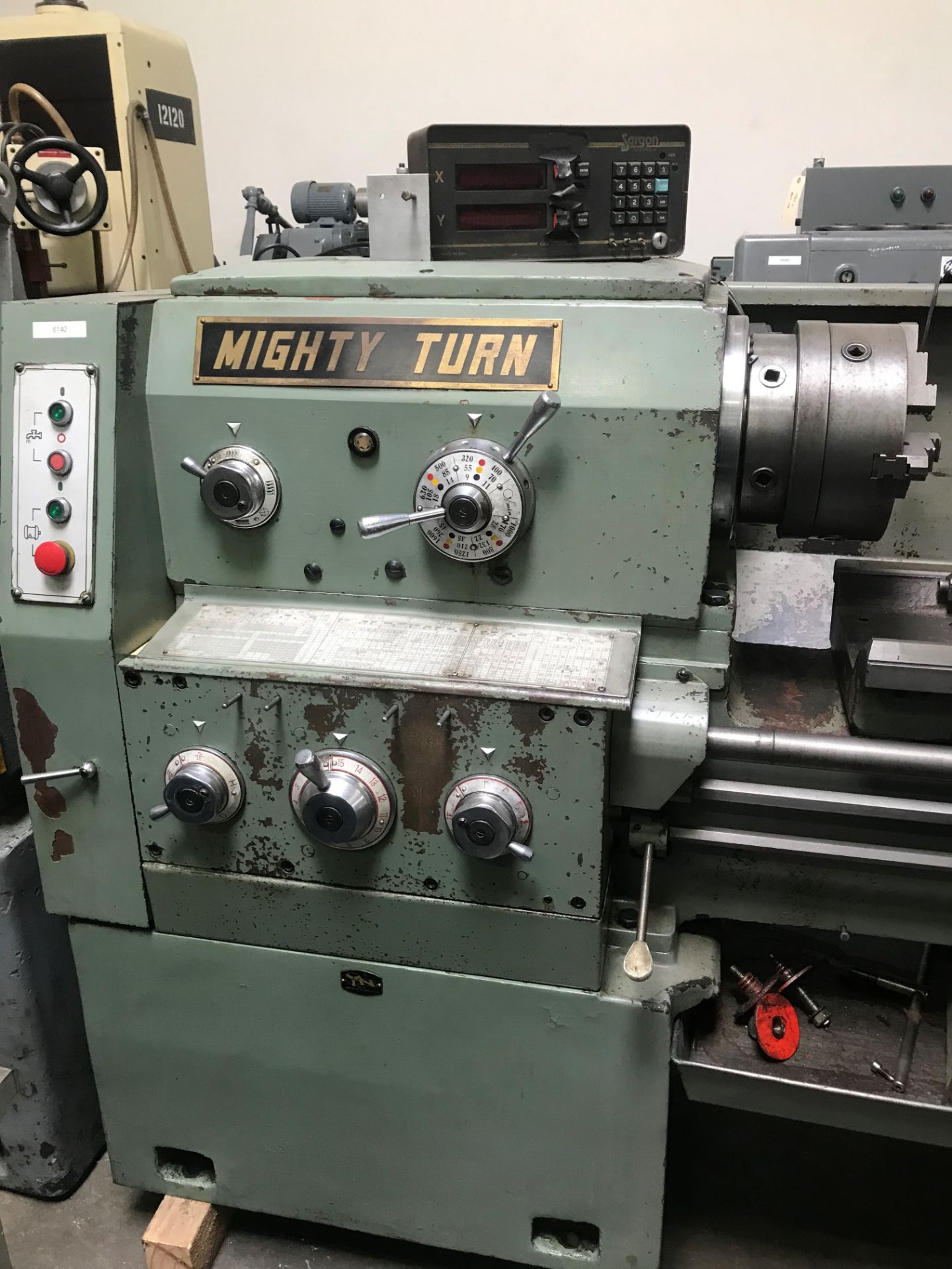 Mighty Turn ML-1840GL 18” x 40” Geared Head Gap Bed Lathe s/n 98081134 w/ Sargon DRO, SOLD AS IS - Image 2 of 10
