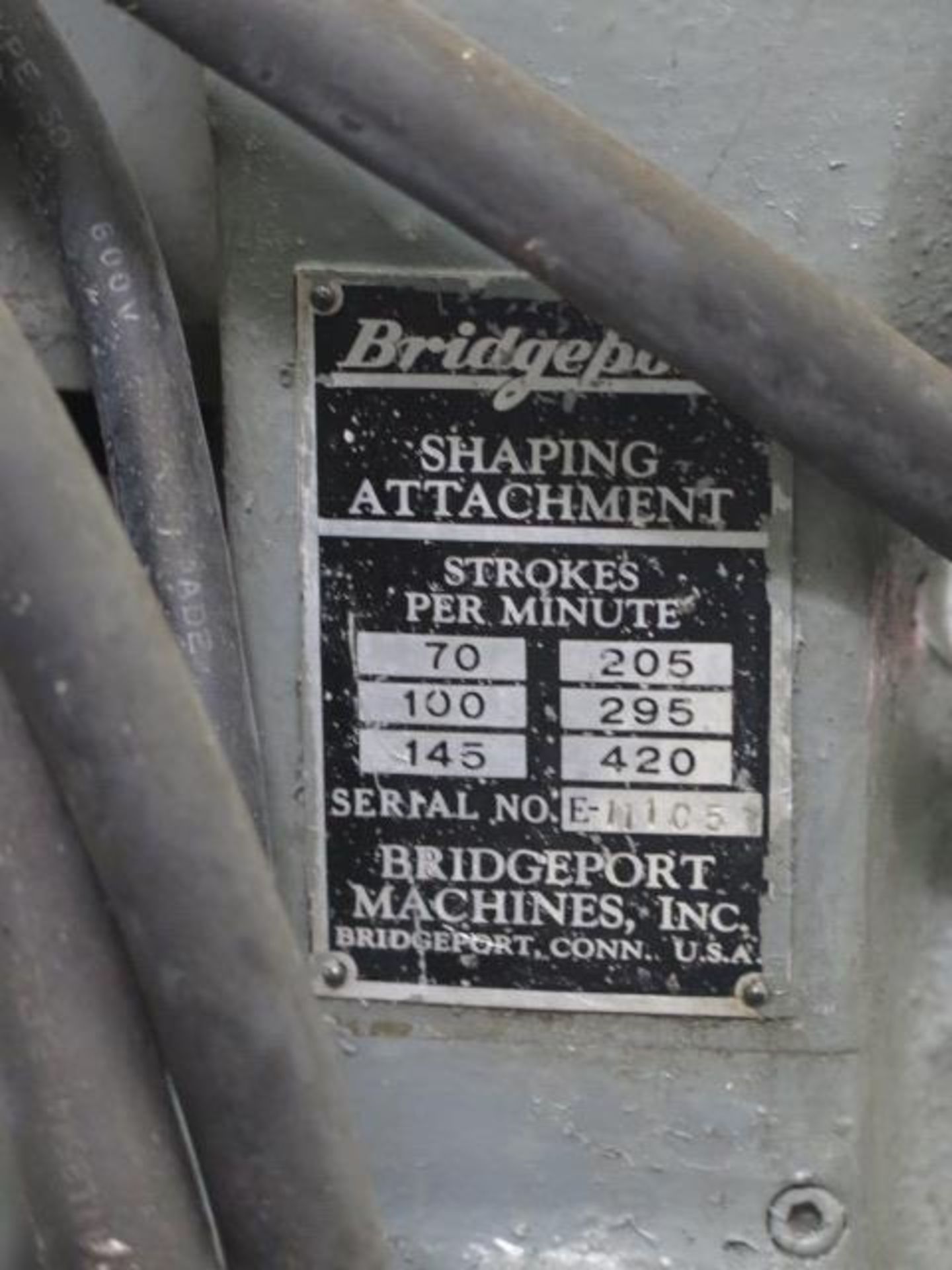 Bridgeport Vertical Mill s/n 260413 w/ Easson ES-10 Programmable DRO, 2Hp Motor, 60-4200 Dial Change - Image 12 of 14