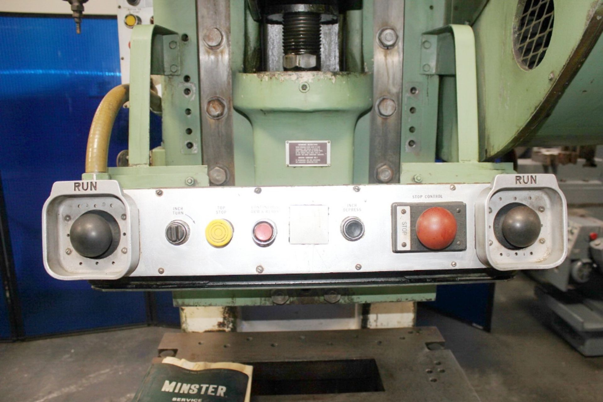 Minster 70-4 60 Ton Gap Frame Punch Press s/n 21611 w/ Minster Controls, Air Clutch, SOLD AS IS - Image 6 of 22