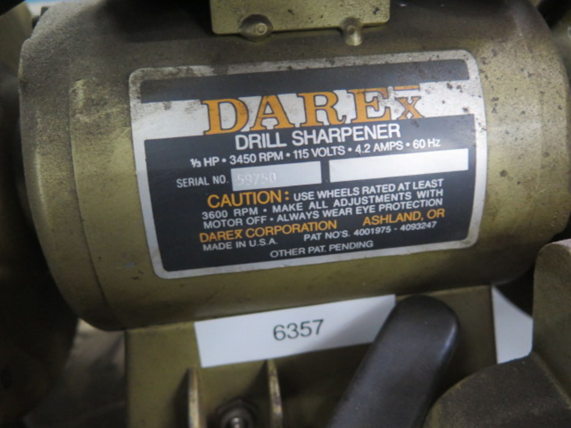 Darex Precision Drill Sharpener w/ Stand (SOLD AS-IS - NO WARRANTY) - Image 6 of 6