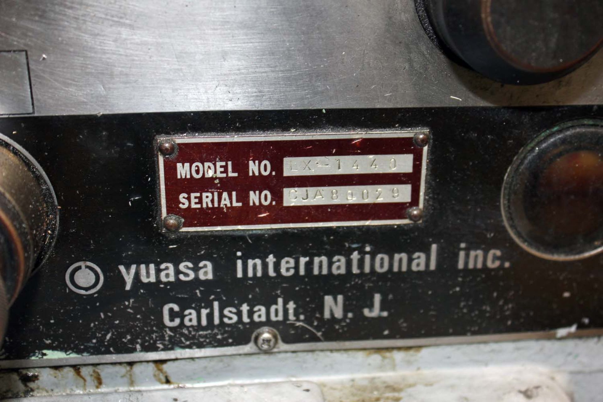 Yuasa Takisawa LX-1440 14” x 40” Geared Head Lathe s/n CJA80029 Inch/mm Threading, SOLD AS IS - Image 5 of 5