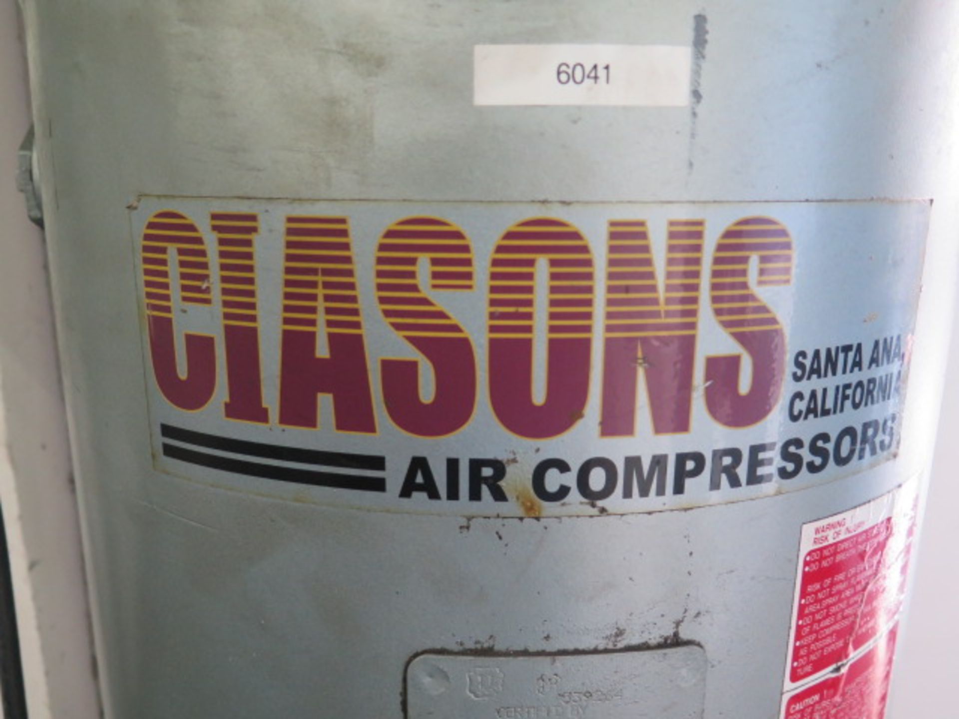 Caisons 5Hp Vertical Air Compressor w/ 3-Stage Pump, 60 Gallon Tank (SOLD AS-IS - NO WARRANTY) - Image 4 of 5